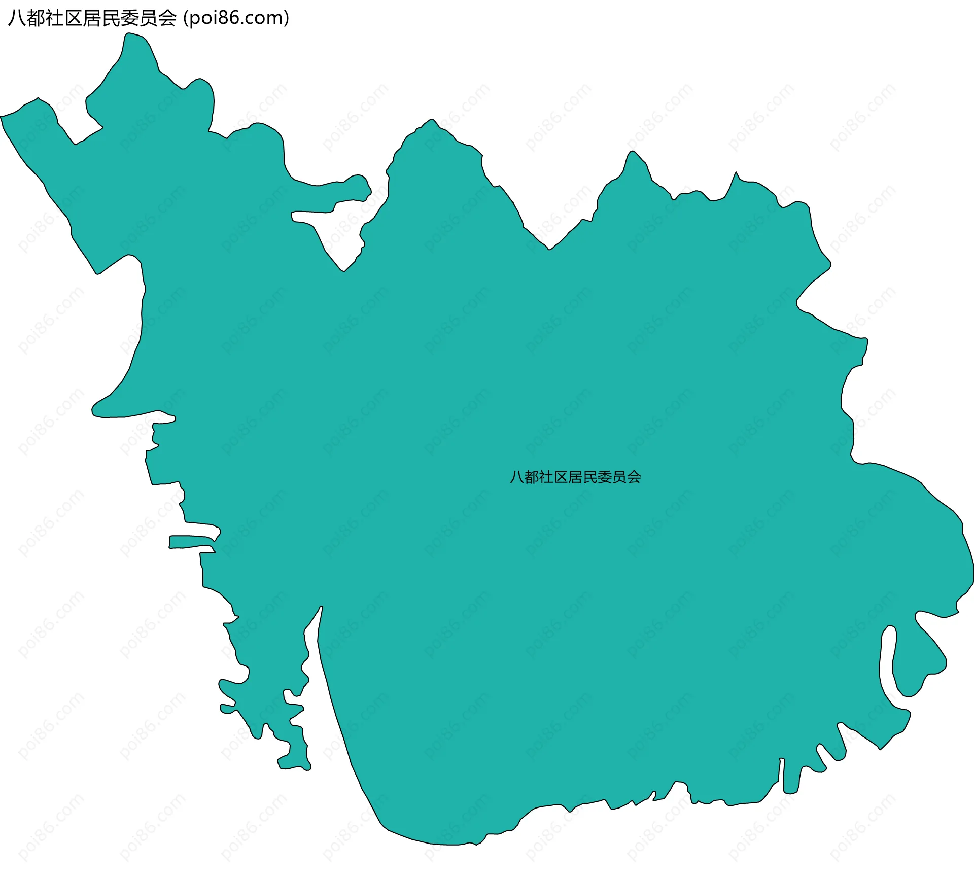 八都社区居民委员会边界地图
