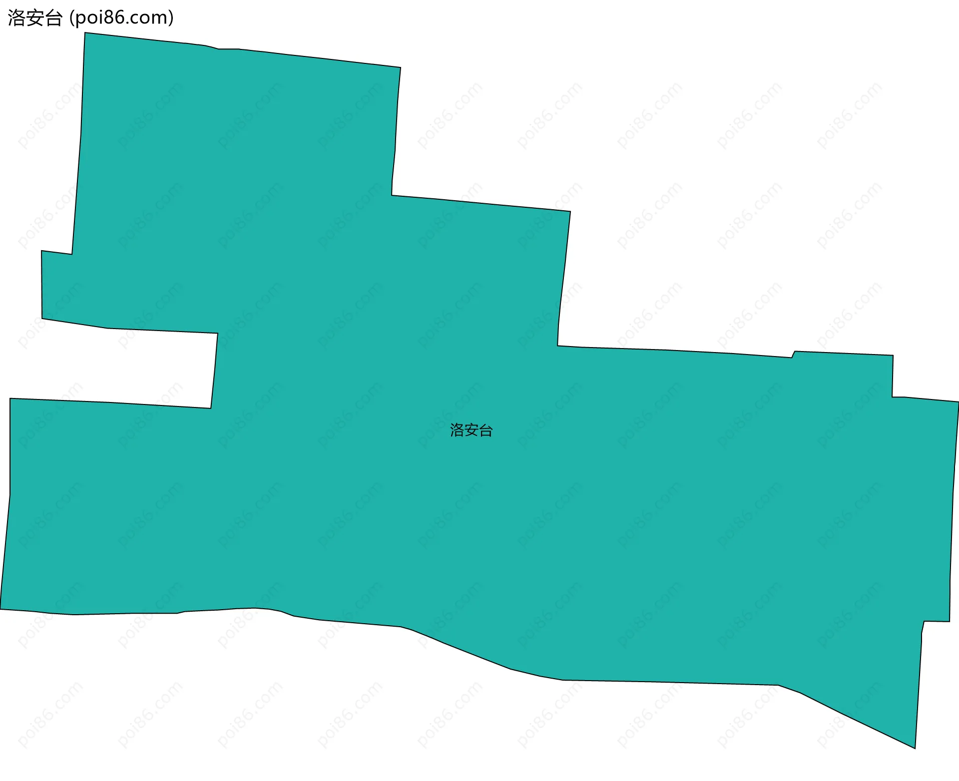 洛安台边界地图