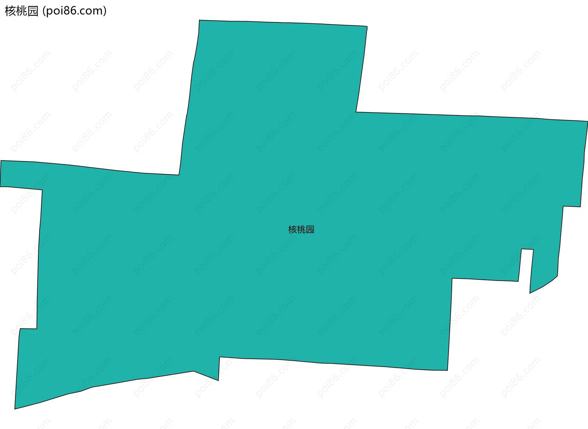 核桃园边界地图