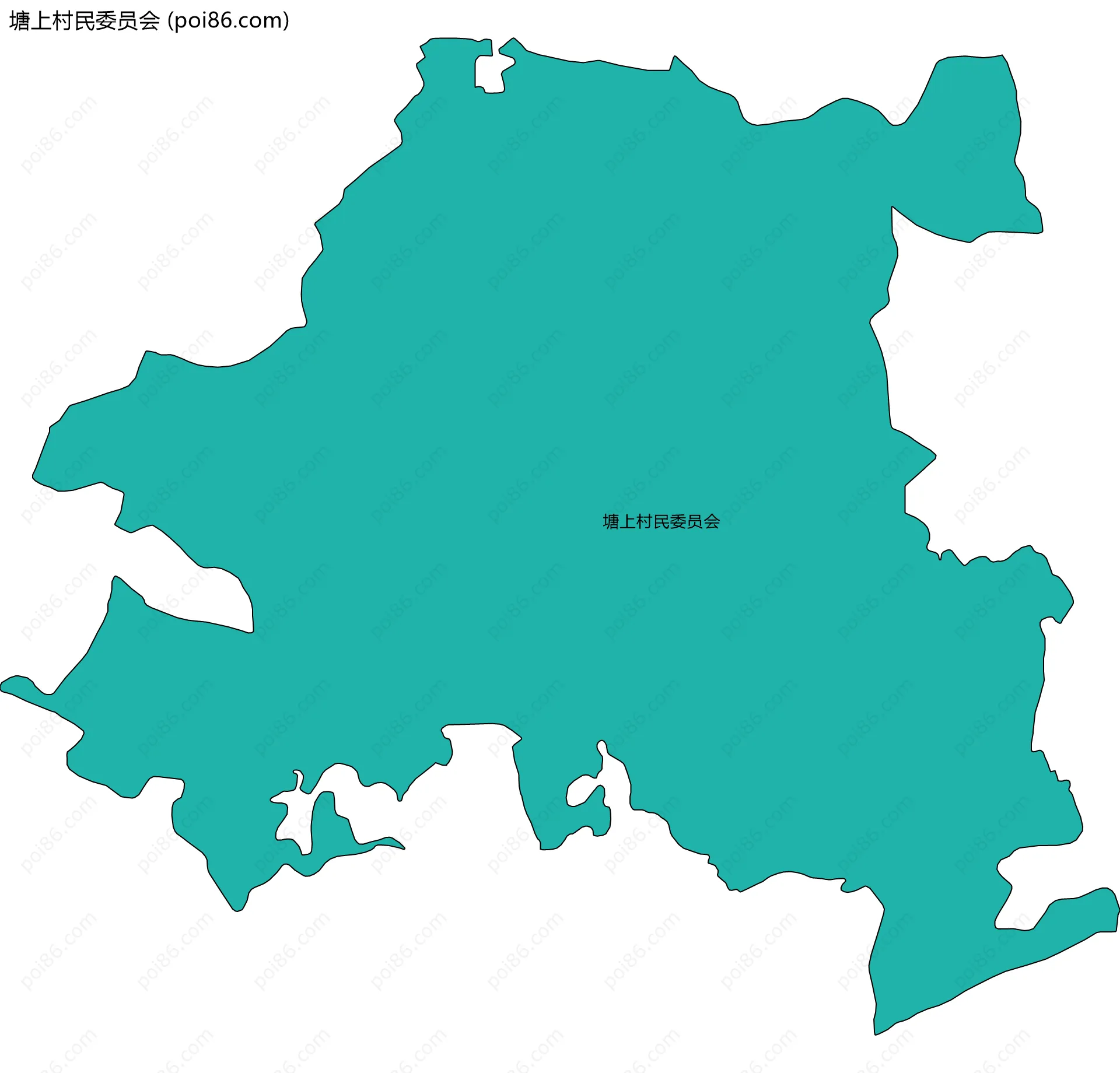 塘上村民委员会边界地图