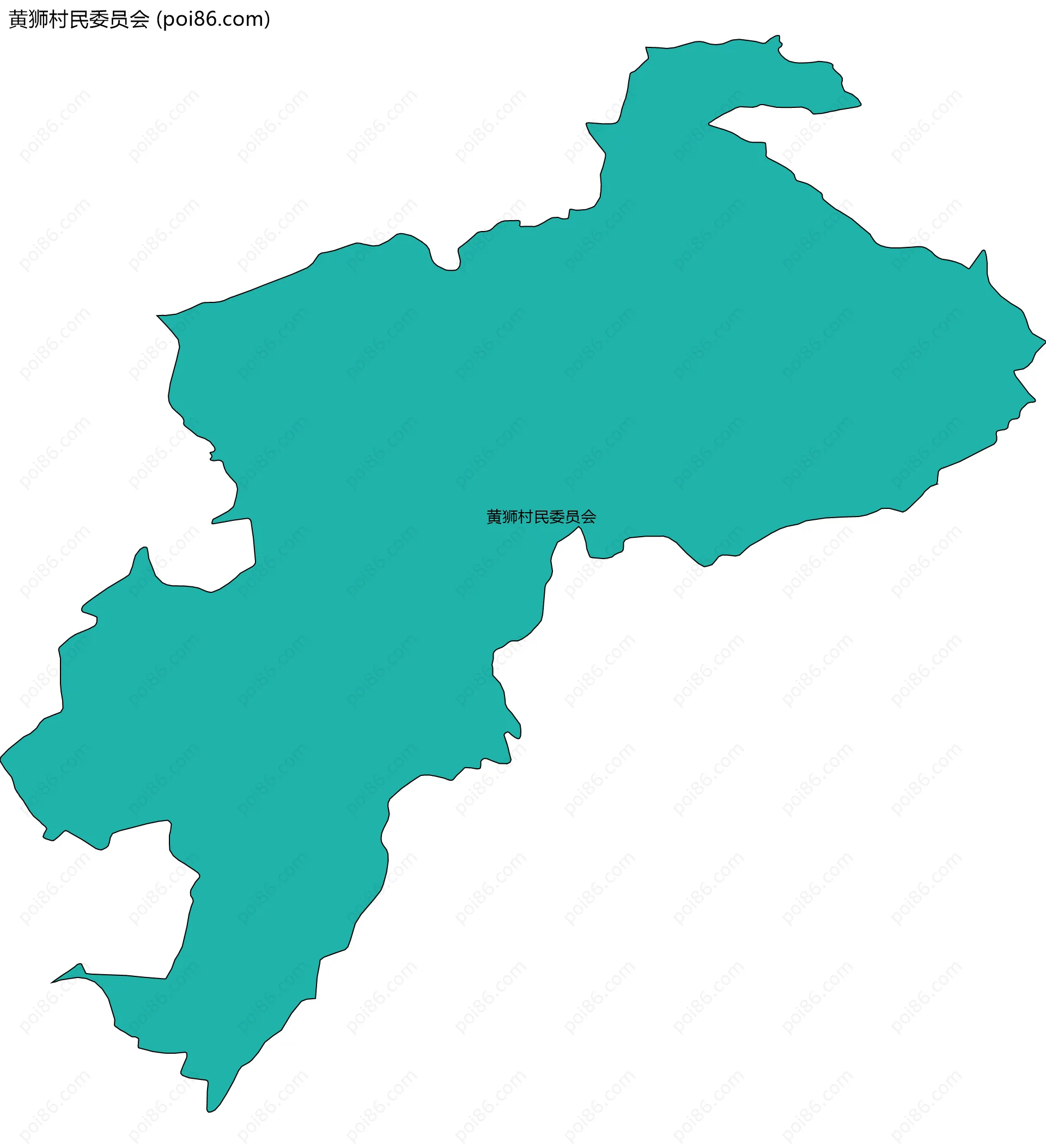 黄狮村民委员会边界地图