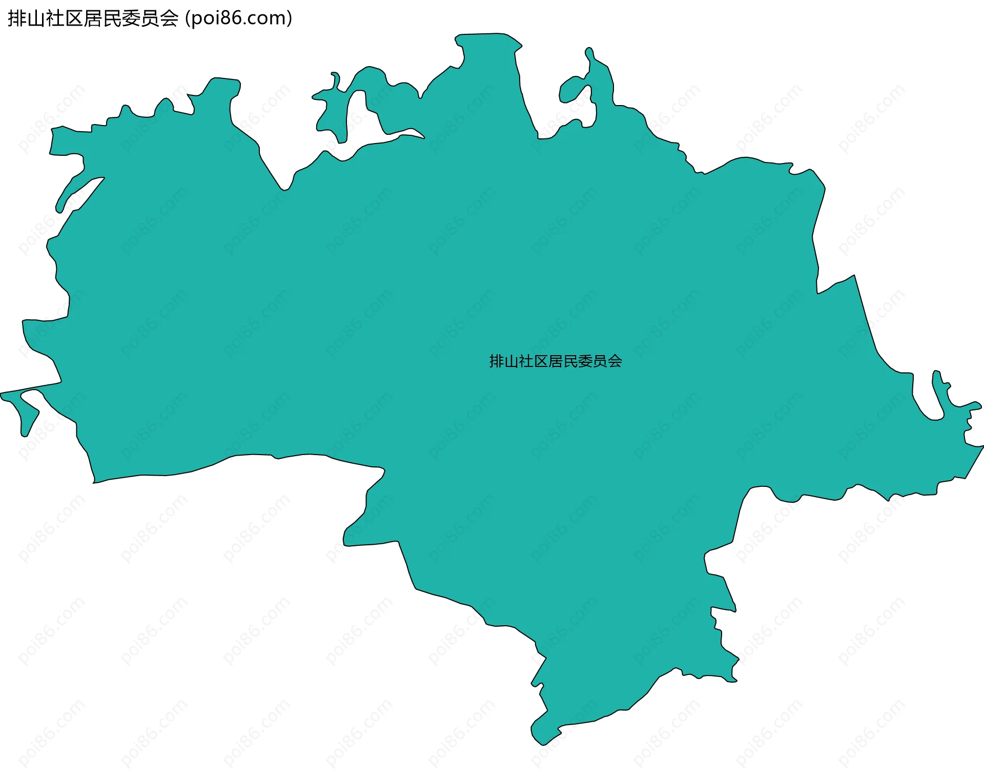 排山社区居民委员会边界地图