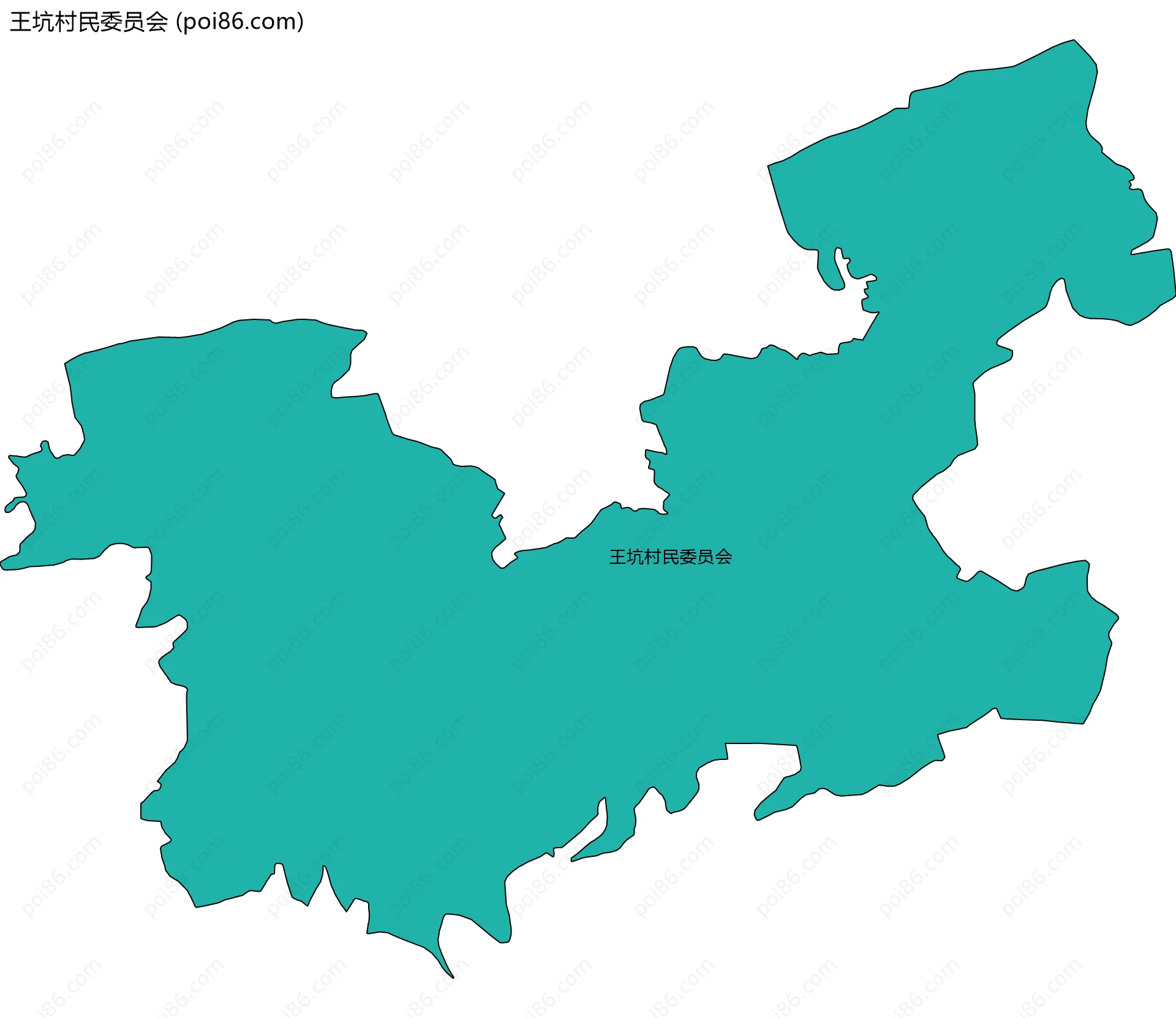 王坑村民委员会边界地图