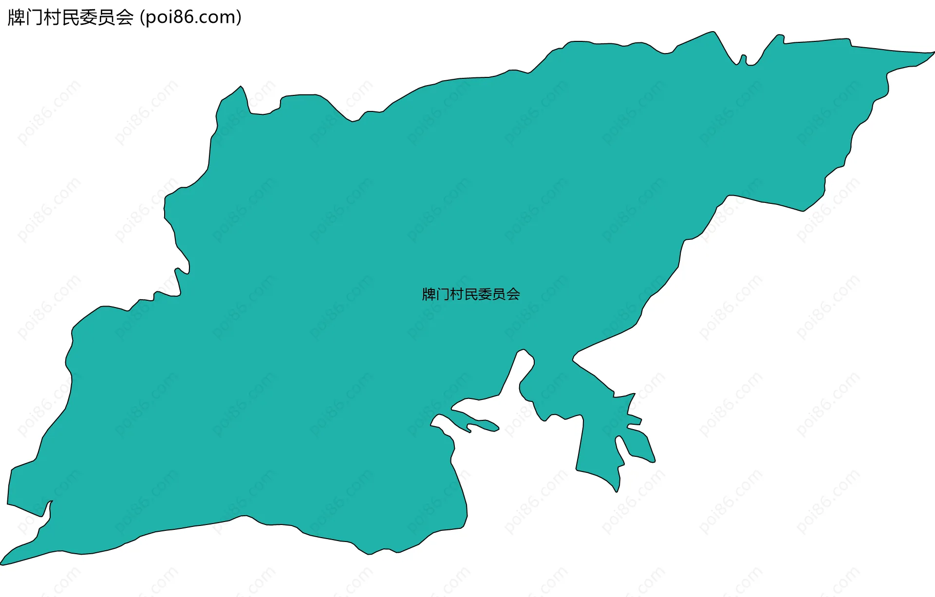 牌门村民委员会边界地图