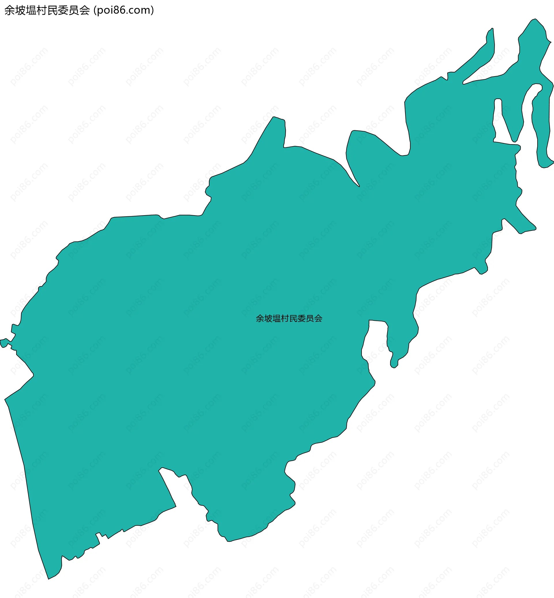 余坡塭村民委员会边界地图