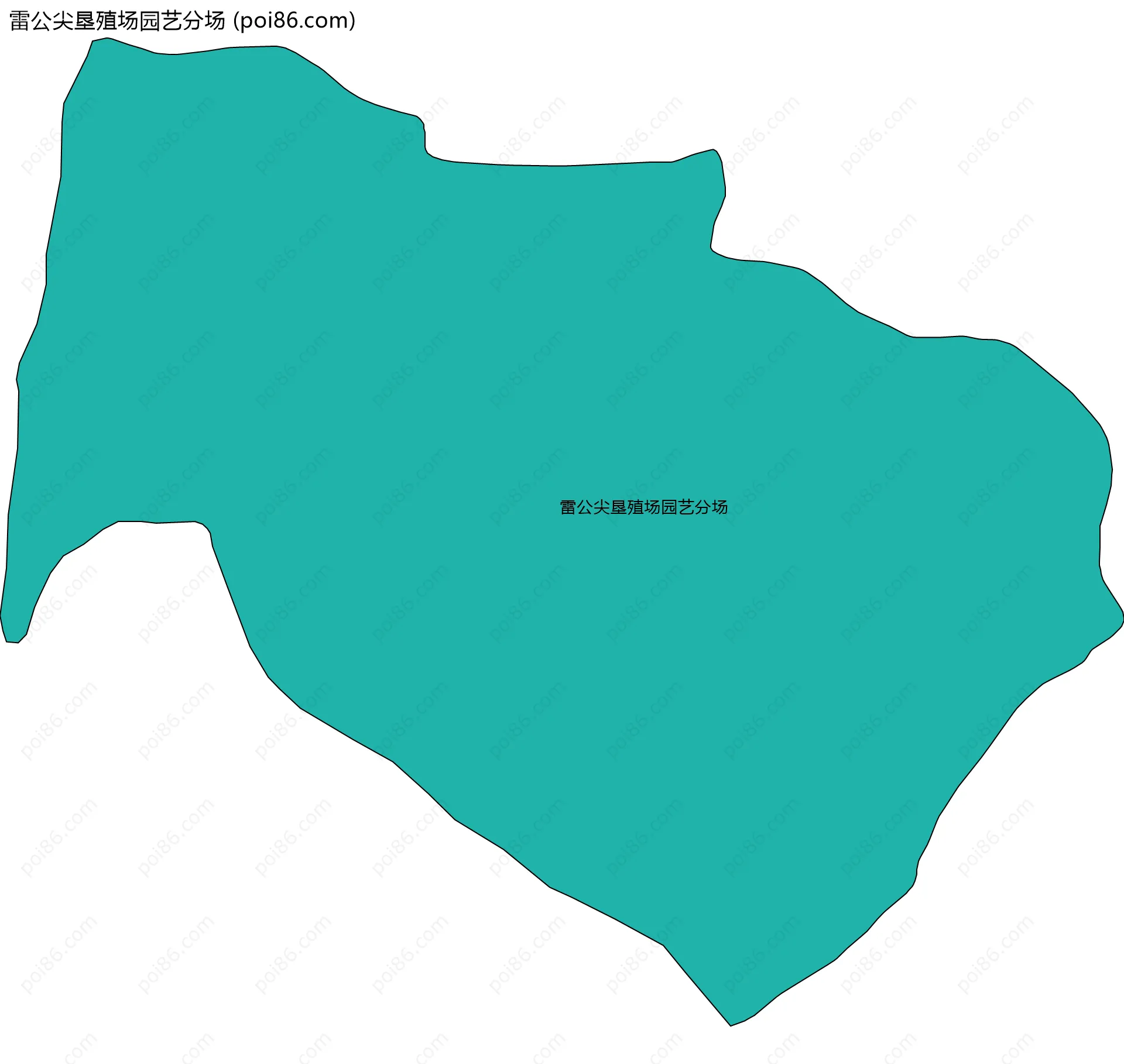 雷公尖垦殖场园艺分场边界地图