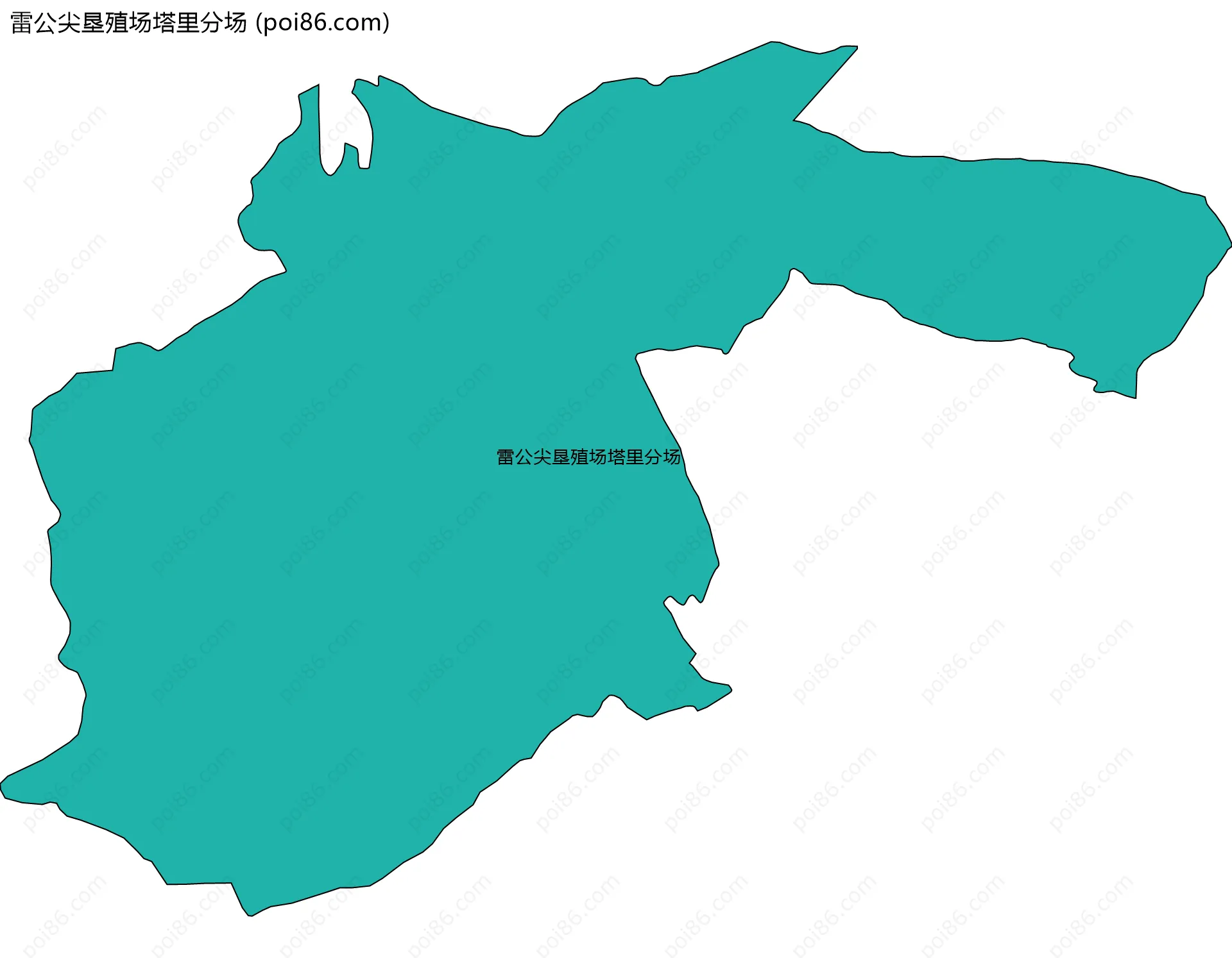 雷公尖垦殖场塔里分场边界地图