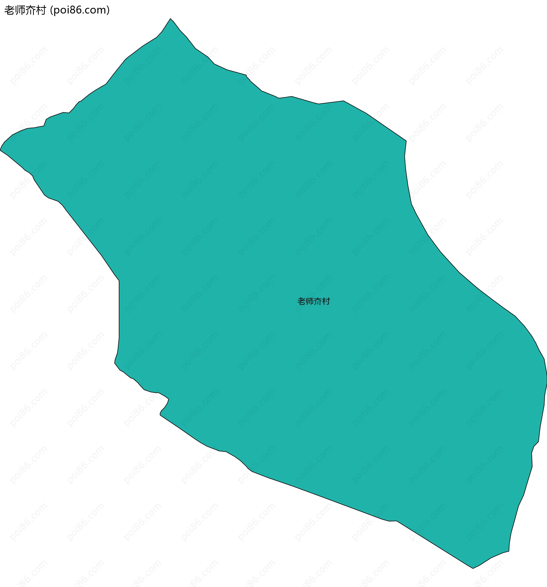 老师夼村边界地图