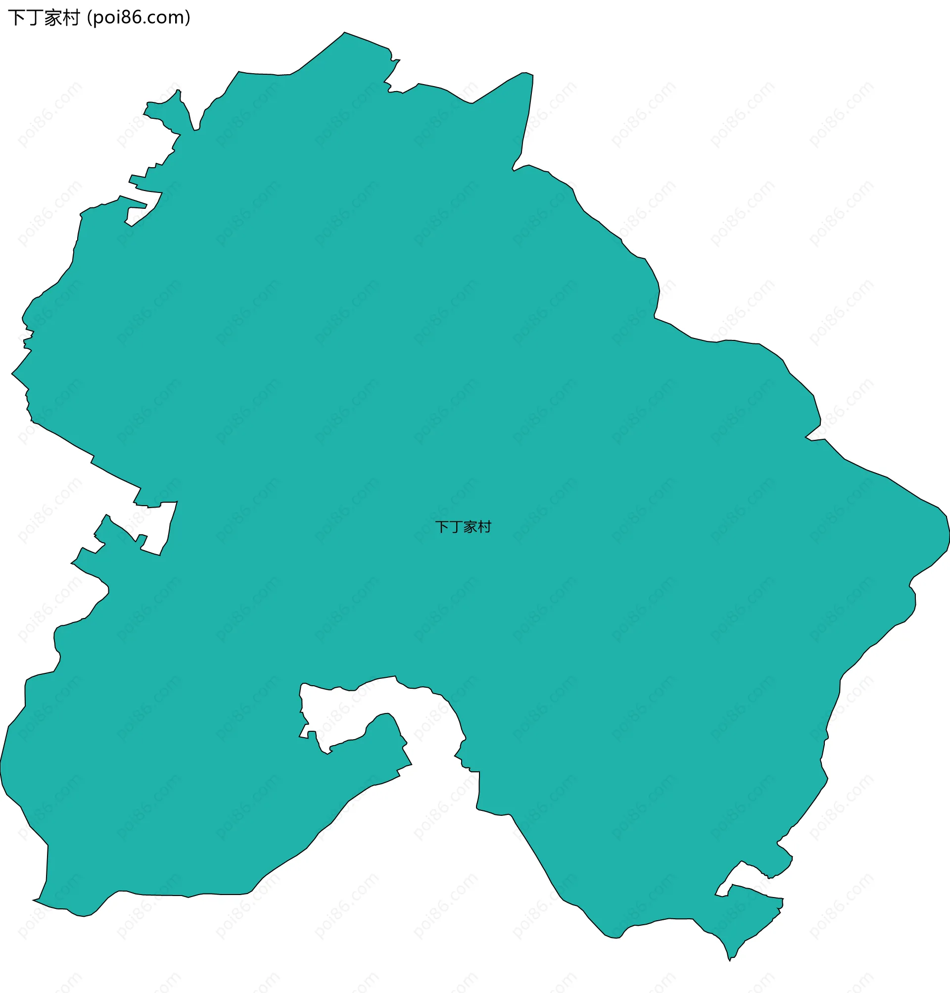 下丁家村边界地图