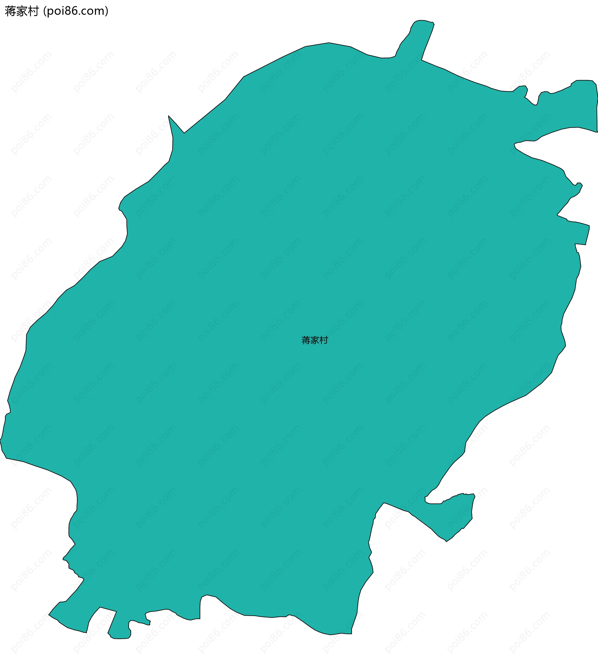 蒋家村边界地图