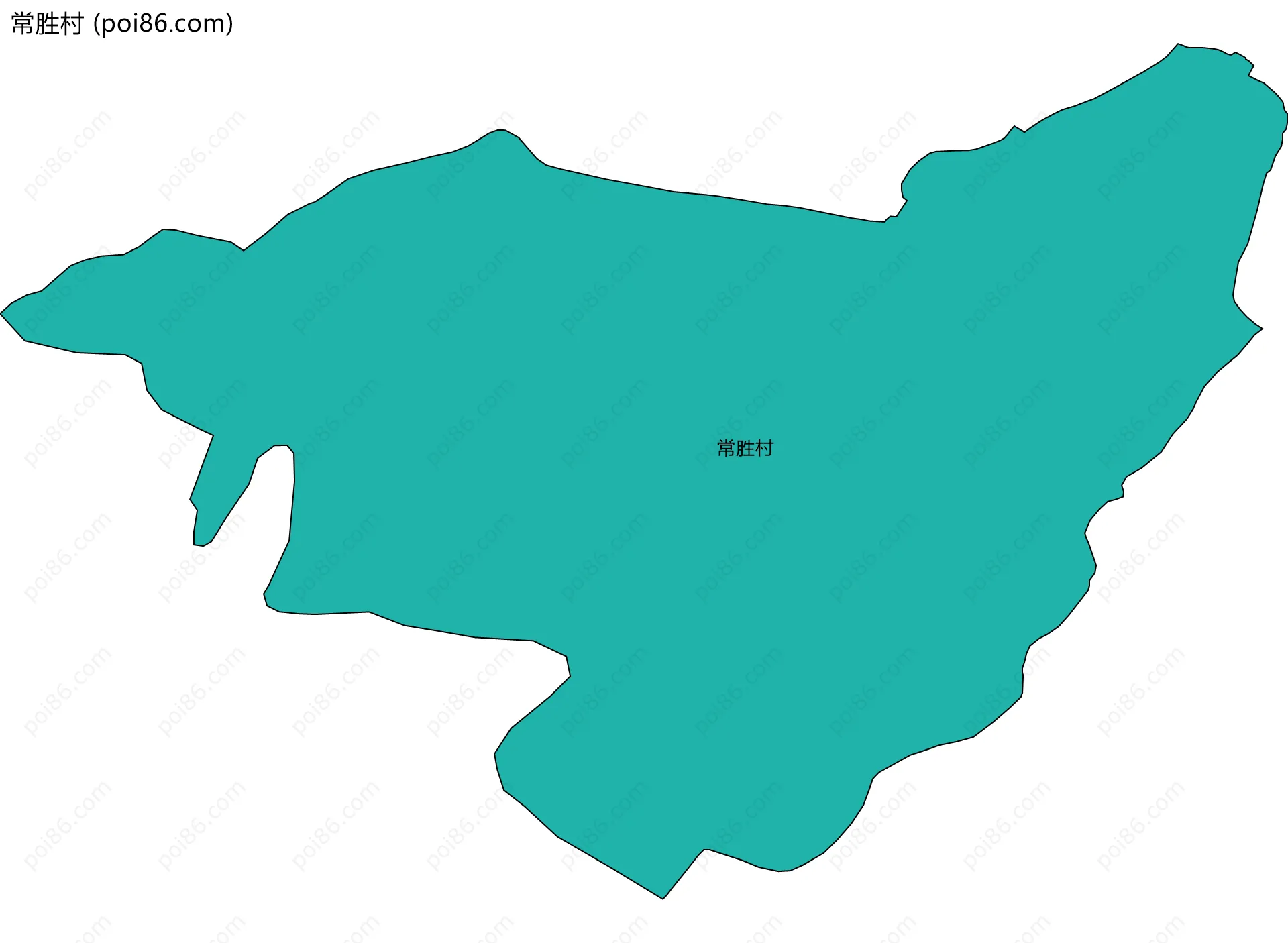常胜村边界地图