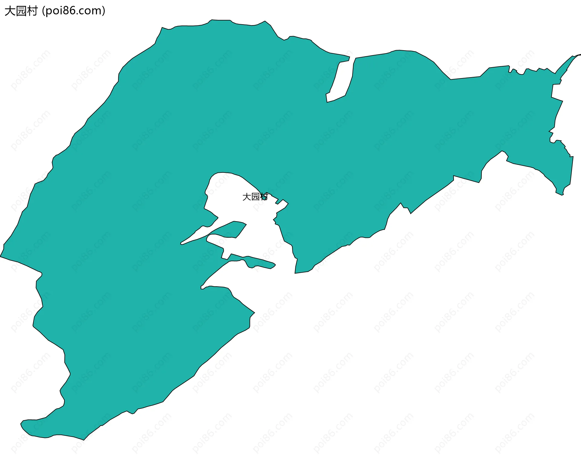 大园村边界地图