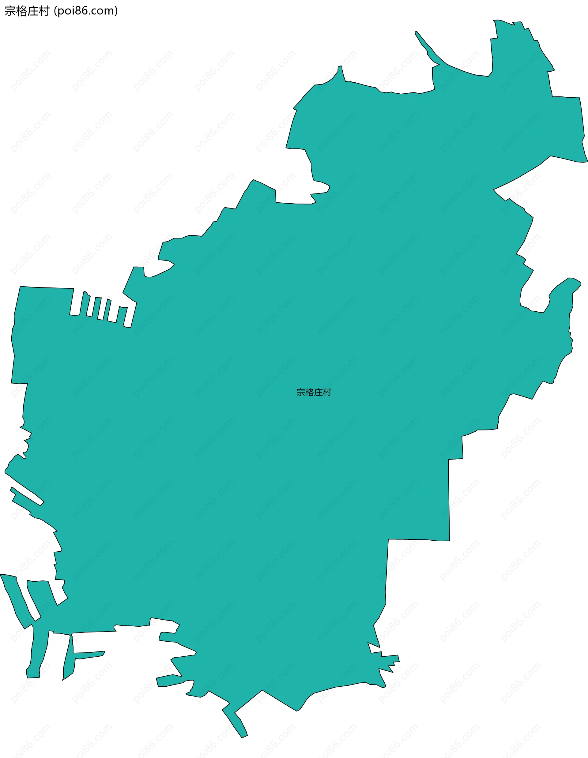 宗格庄村边界地图