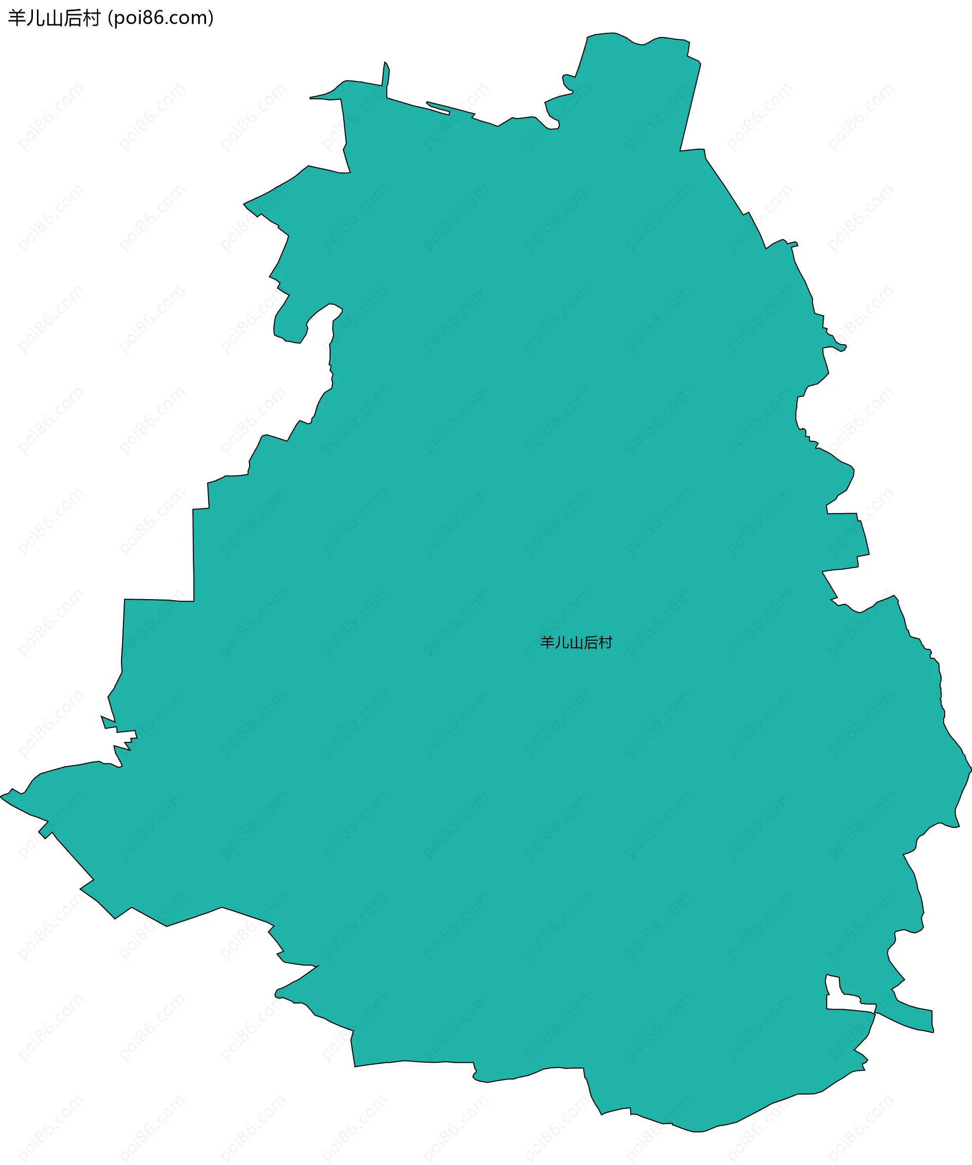 羊儿山后村边界地图