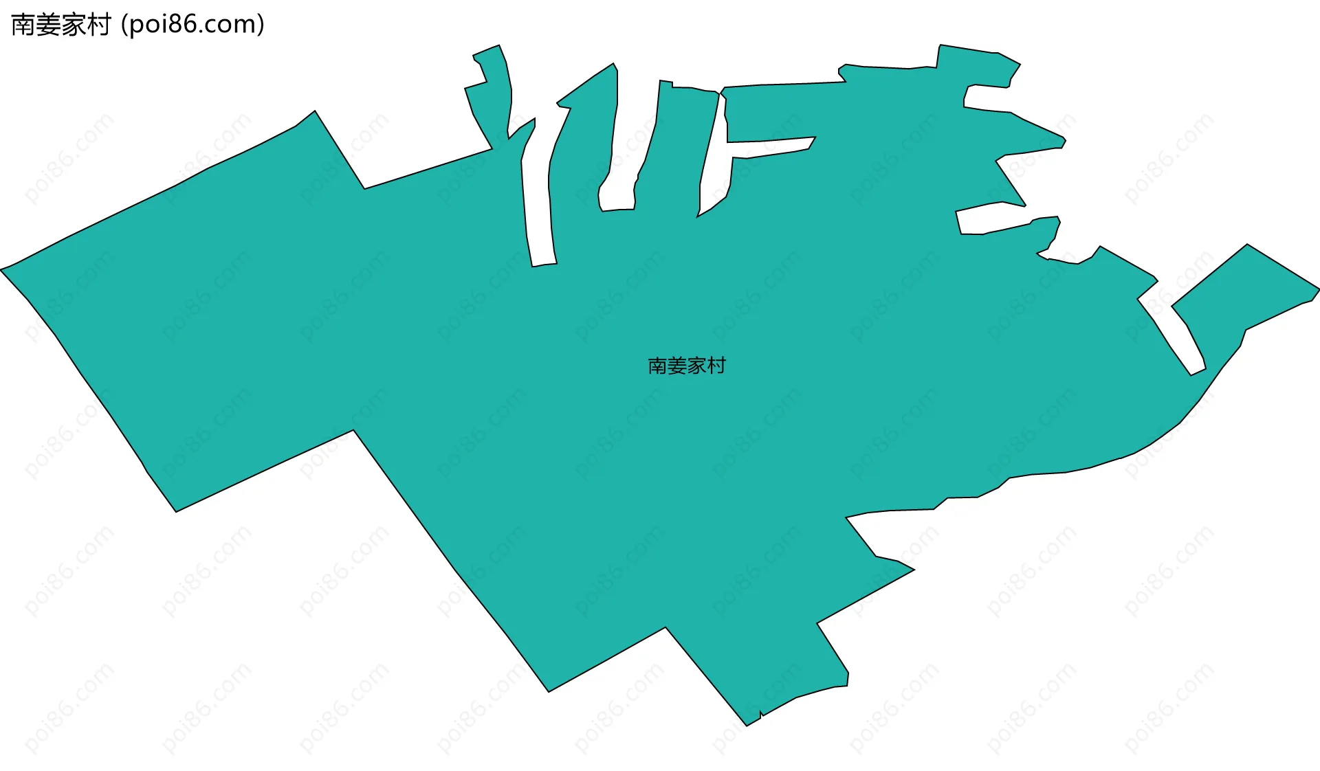 南姜家村边界地图