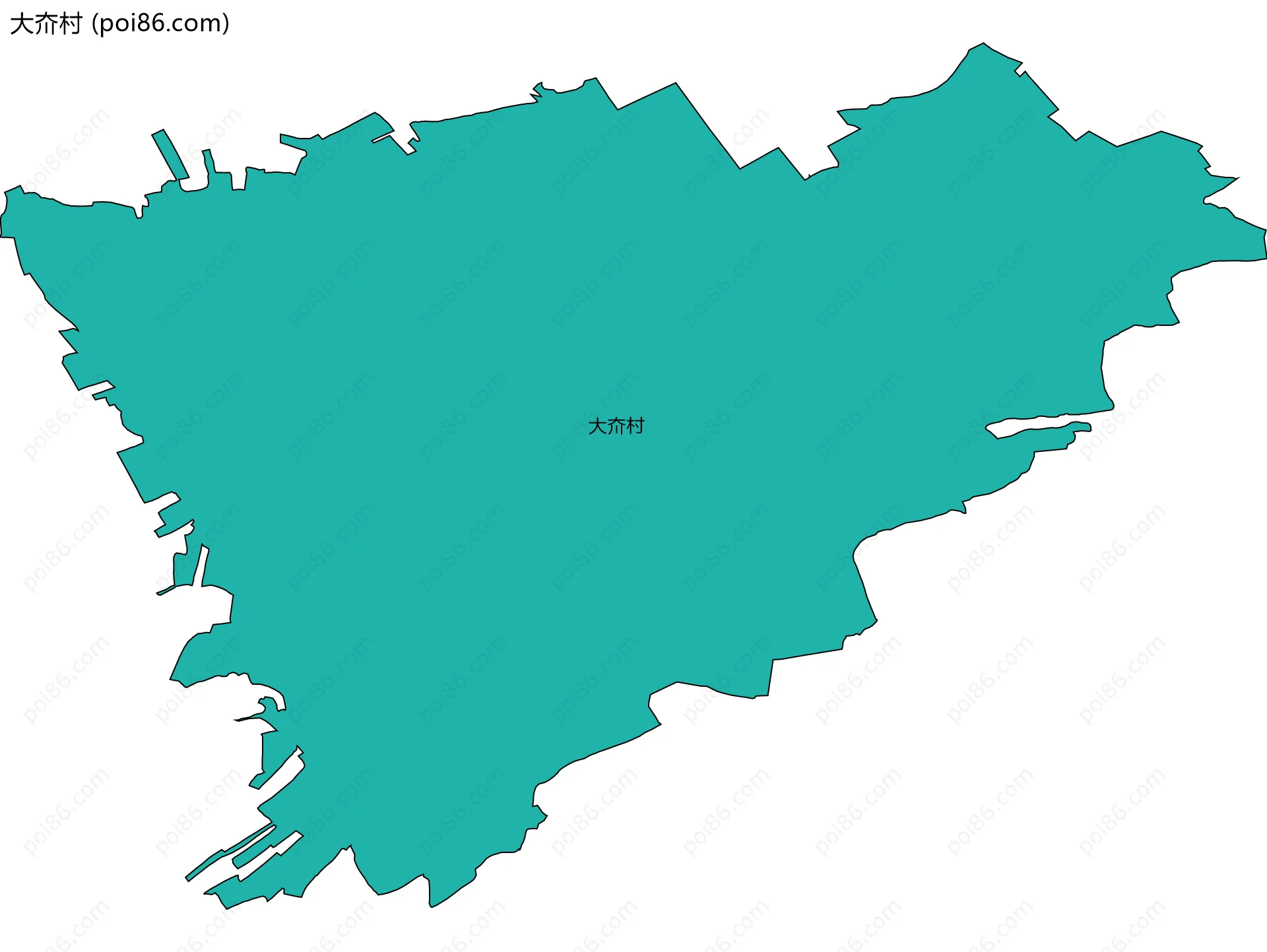 大夼村边界地图