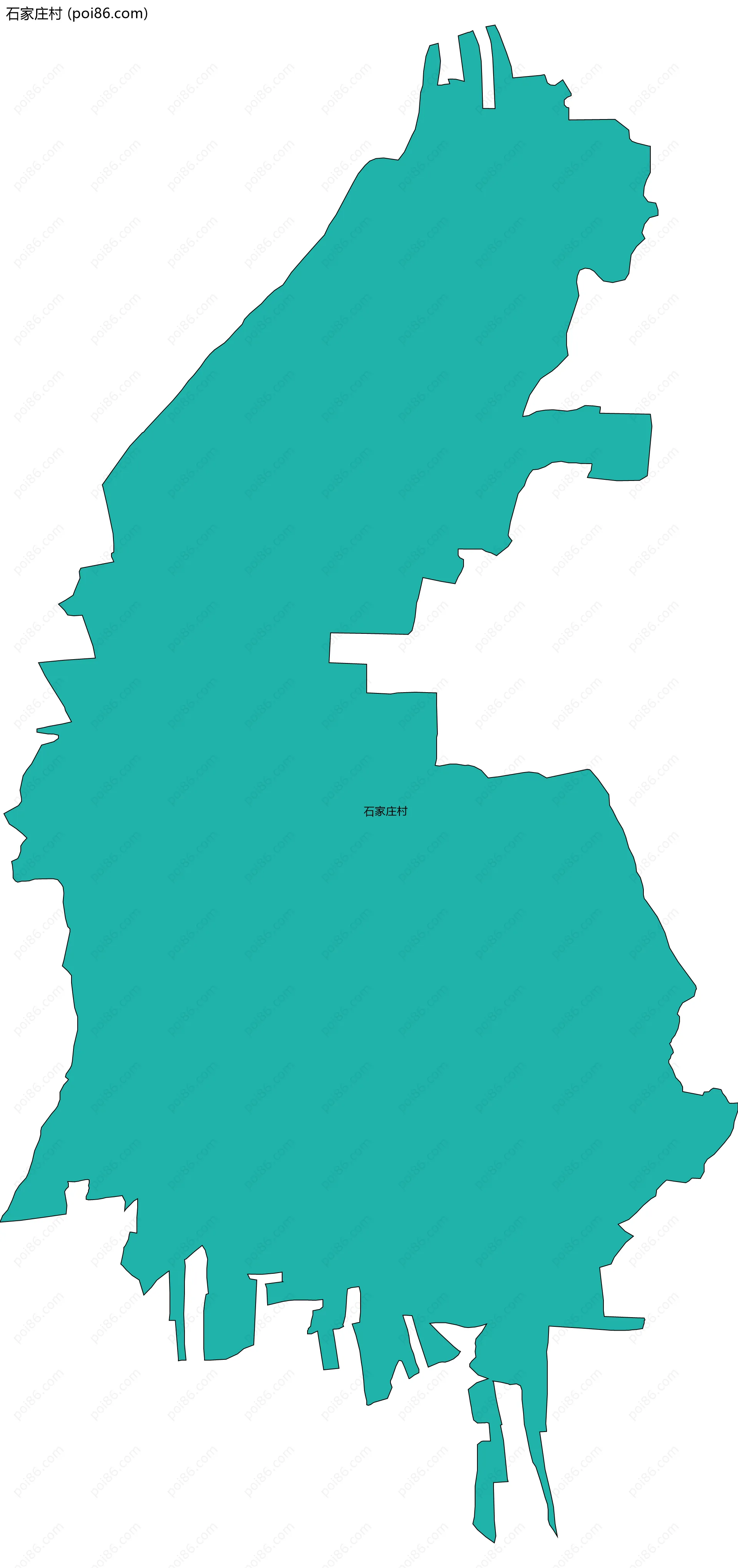 石家庄村边界地图