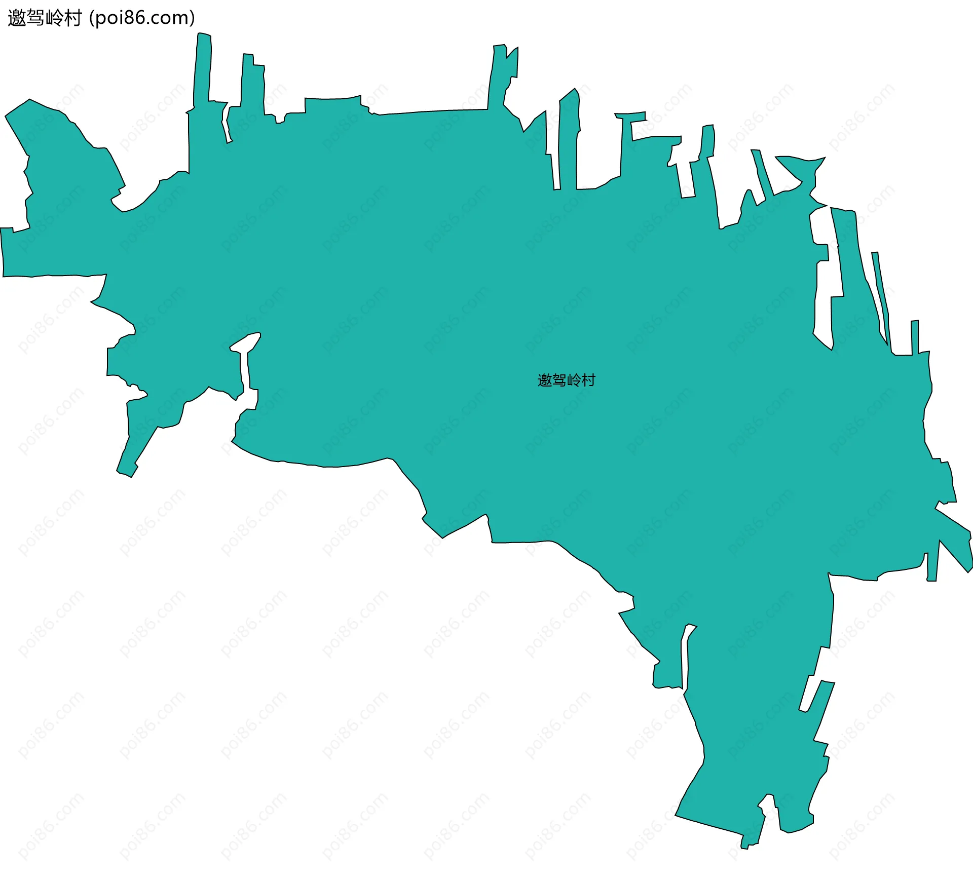 邀驾岭村边界地图