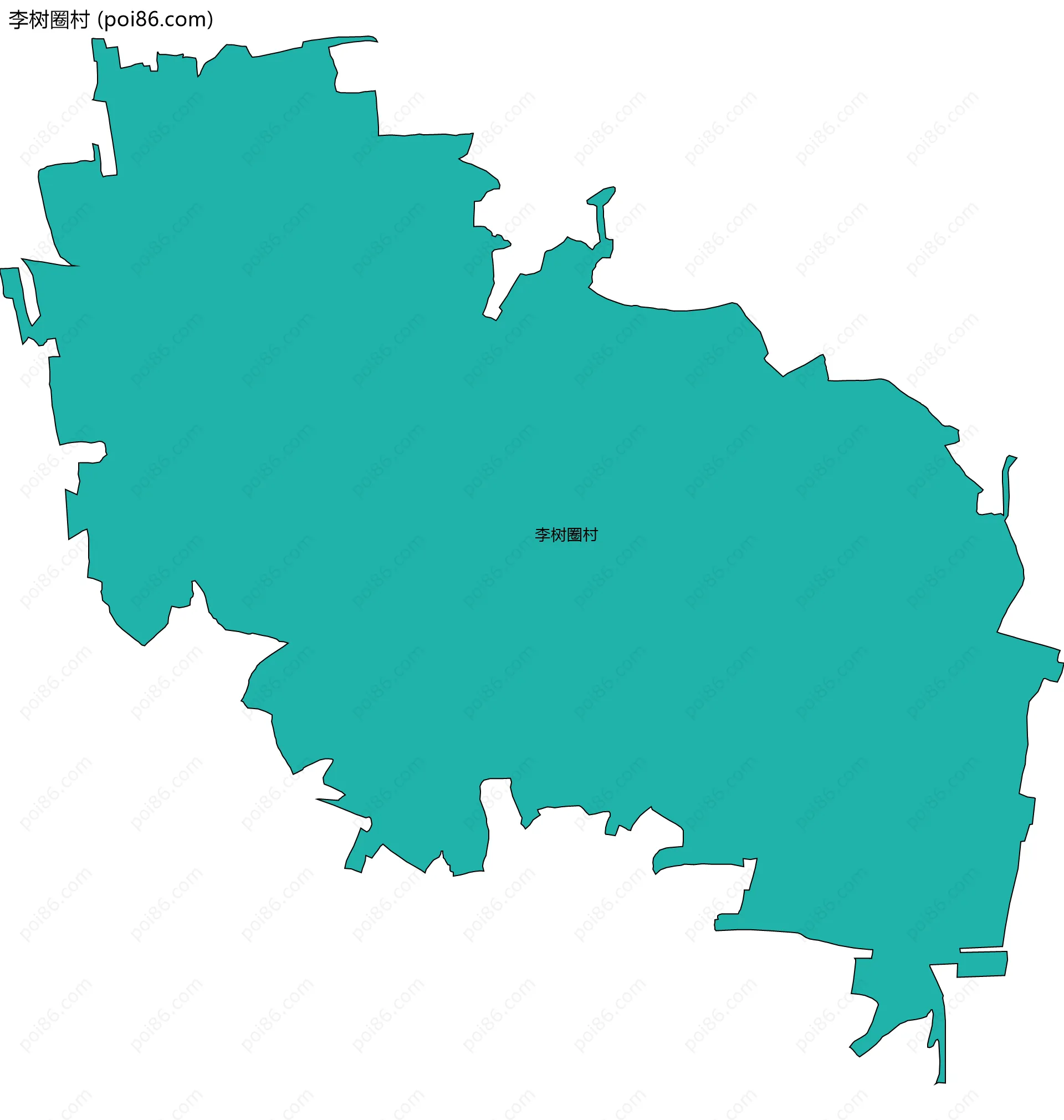 李树圈村边界地图