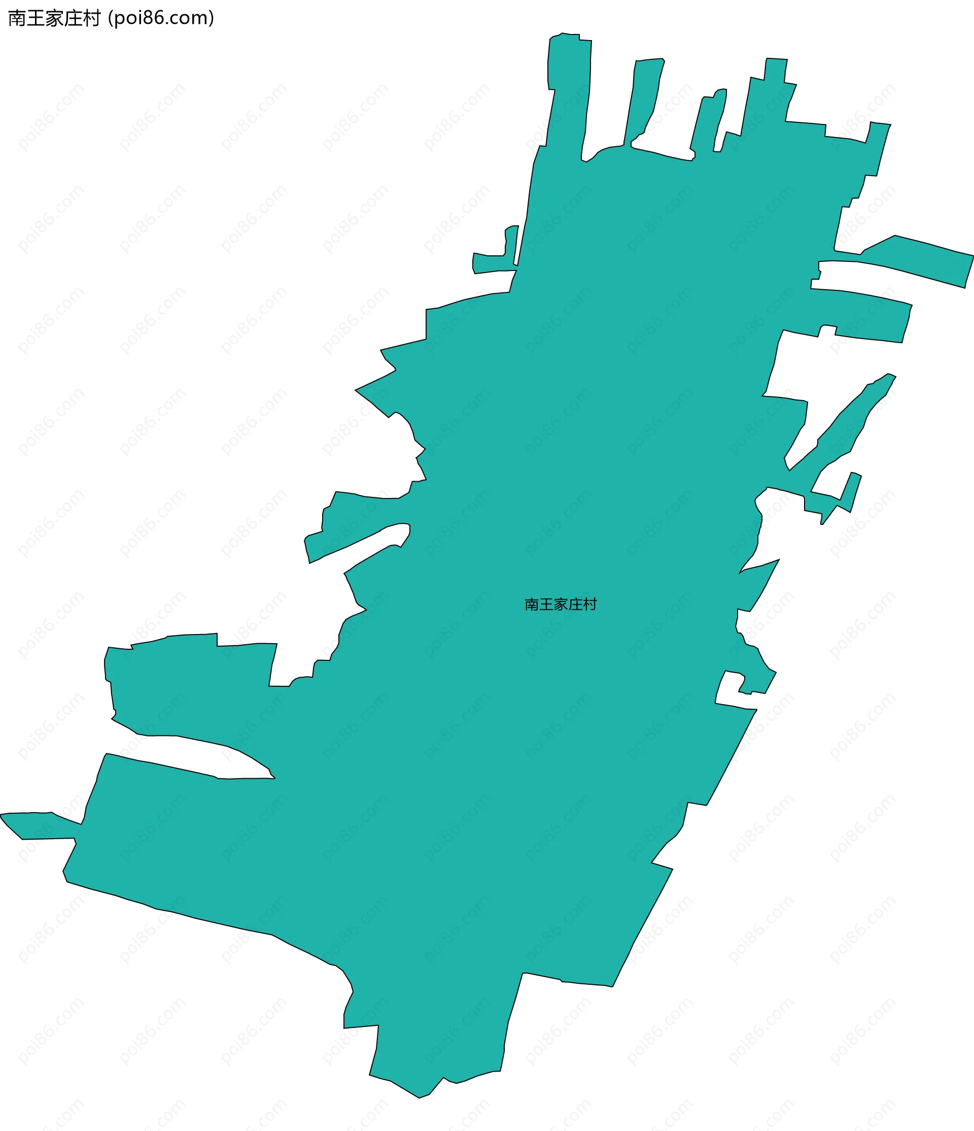 南王家庄村边界地图