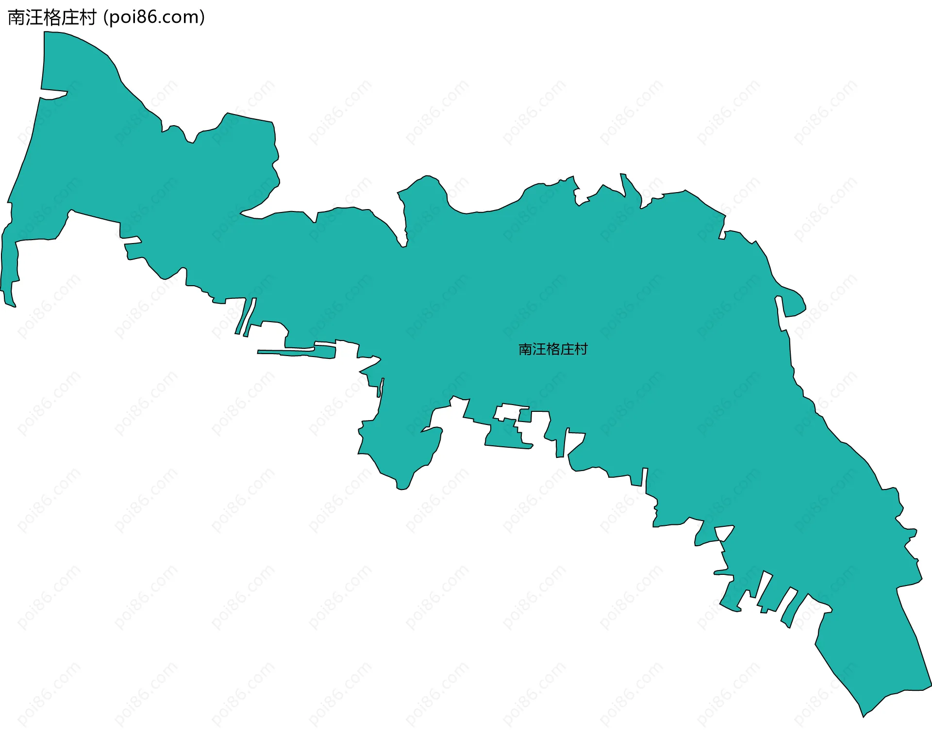 南汪格庄村边界地图