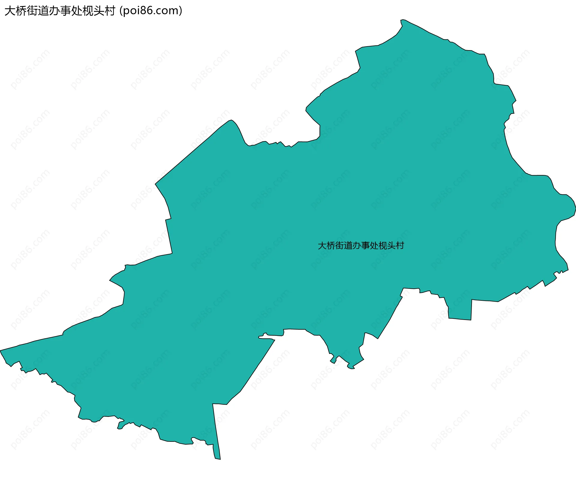 大桥街道办事处枧头村边界地图