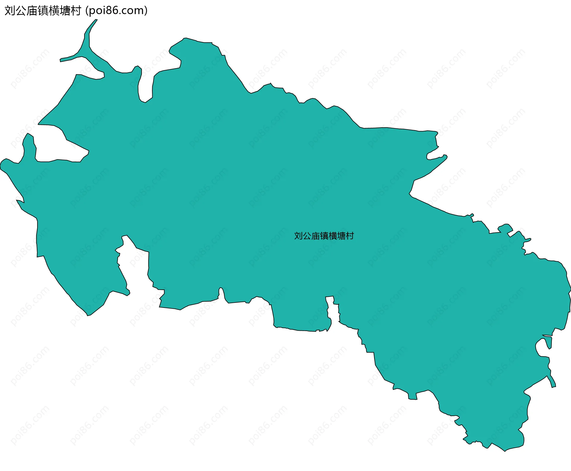 刘公庙镇横塘村边界地图