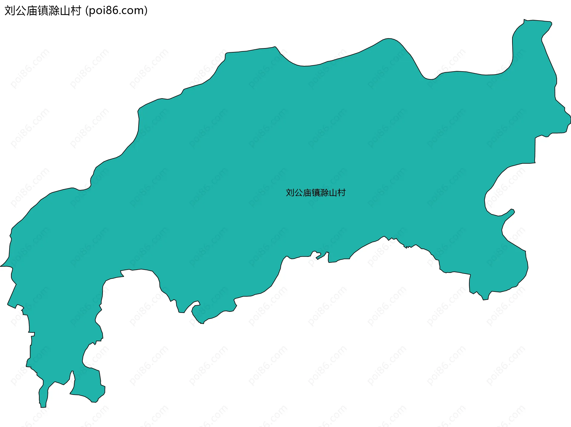 刘公庙镇滁山村边界地图