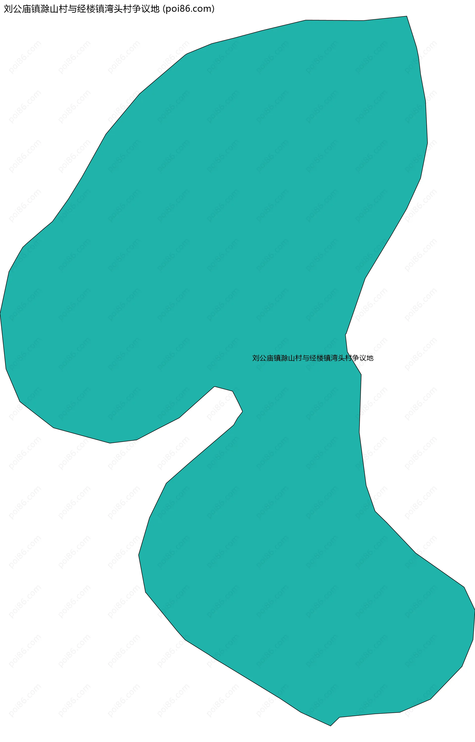 刘公庙镇滁山村与经楼镇湾头村争议地边界地图