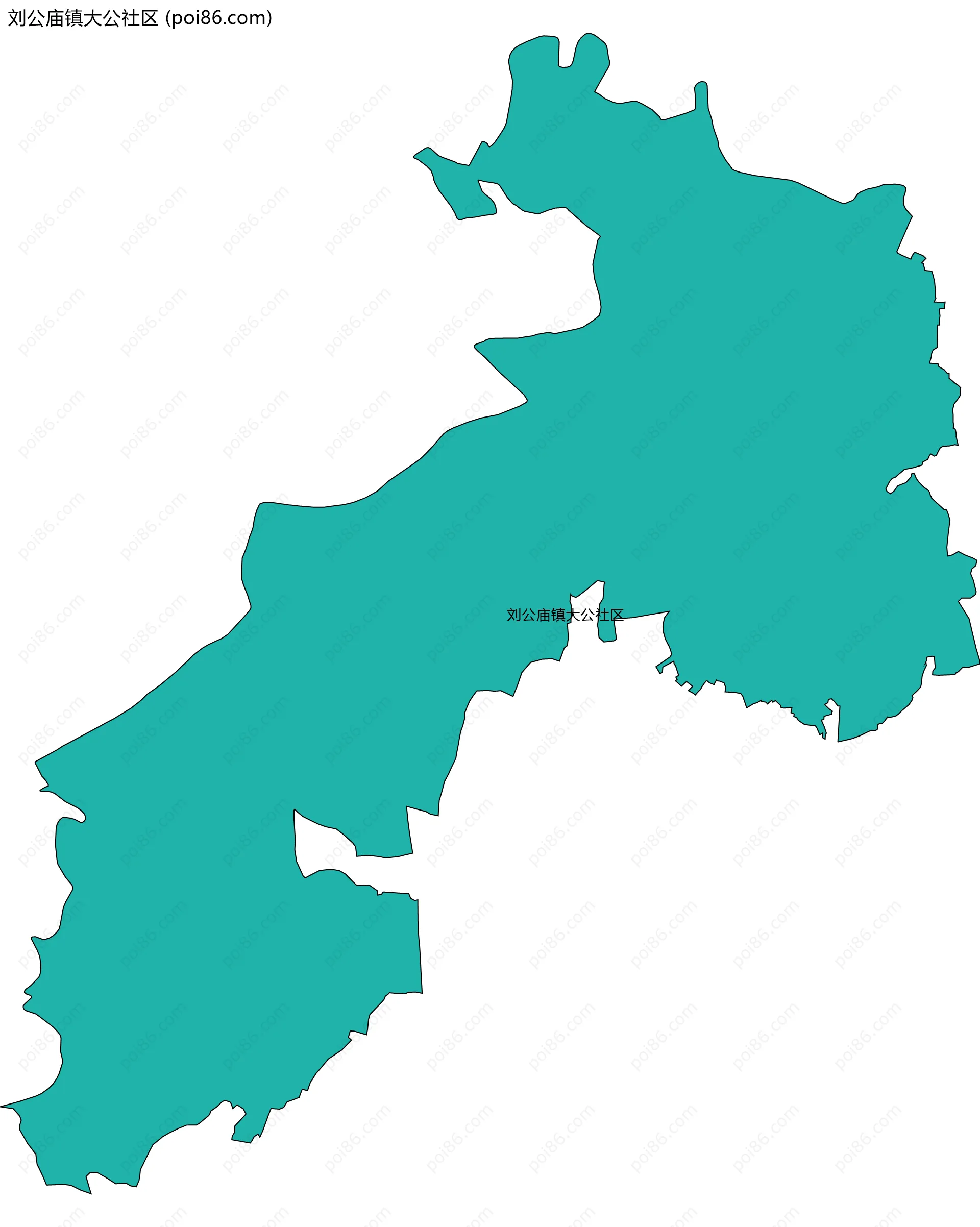刘公庙镇大公社区边界地图