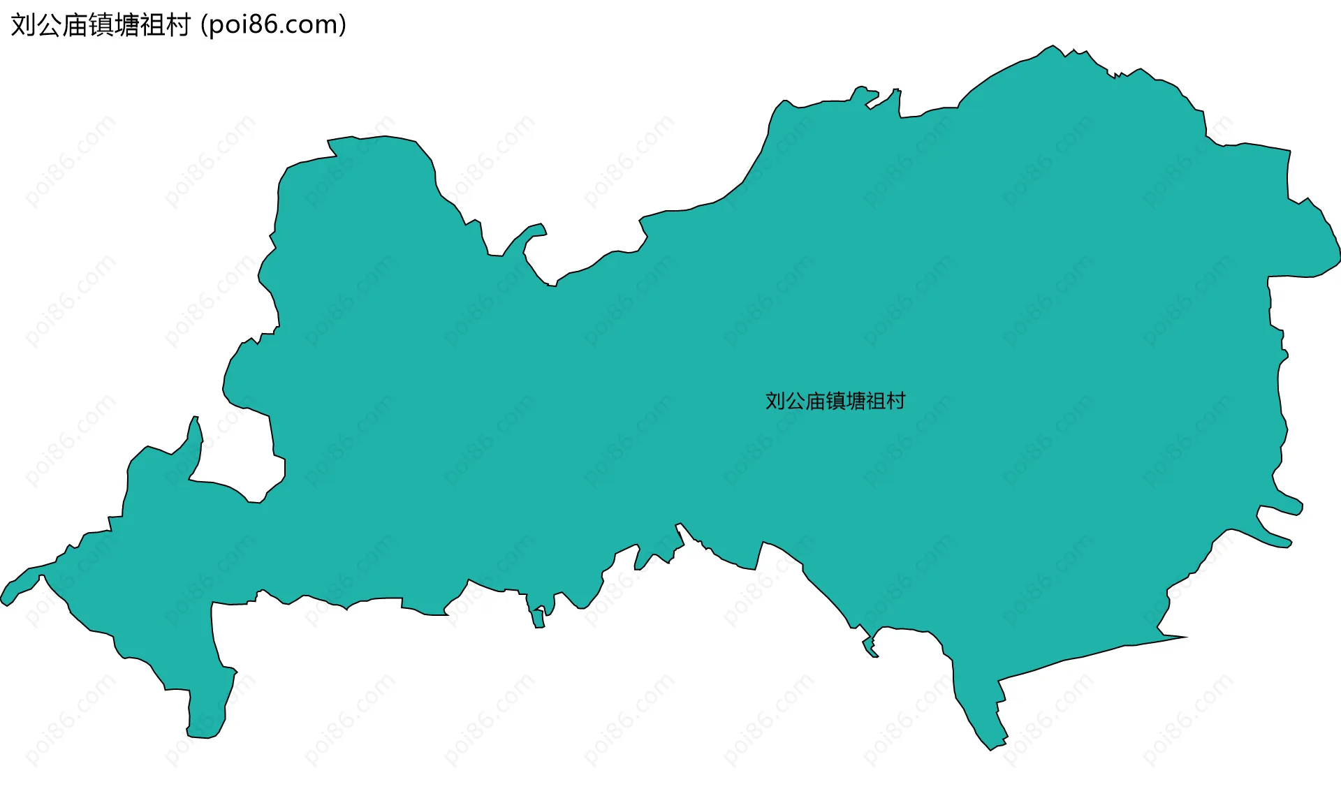 刘公庙镇塘祖村边界地图