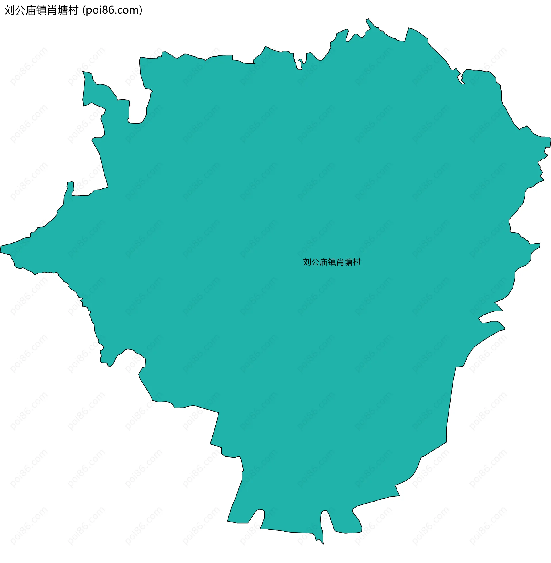刘公庙镇肖塘村边界地图