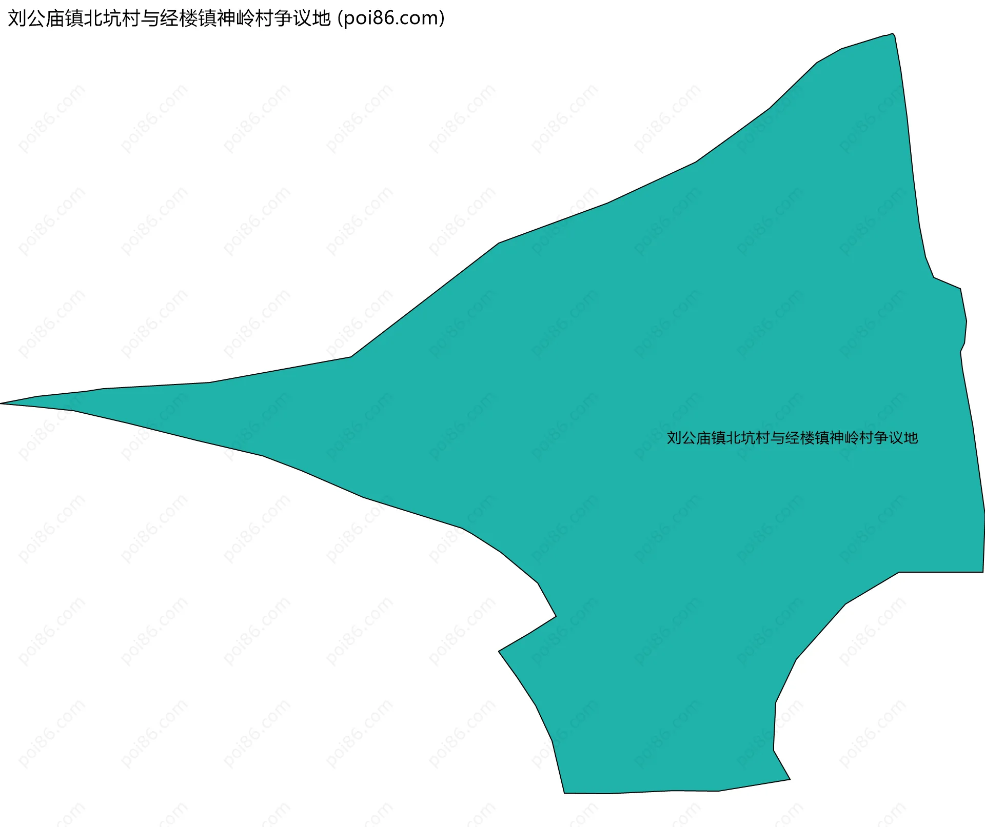 刘公庙镇北坑村与经楼镇神岭村争议地边界地图