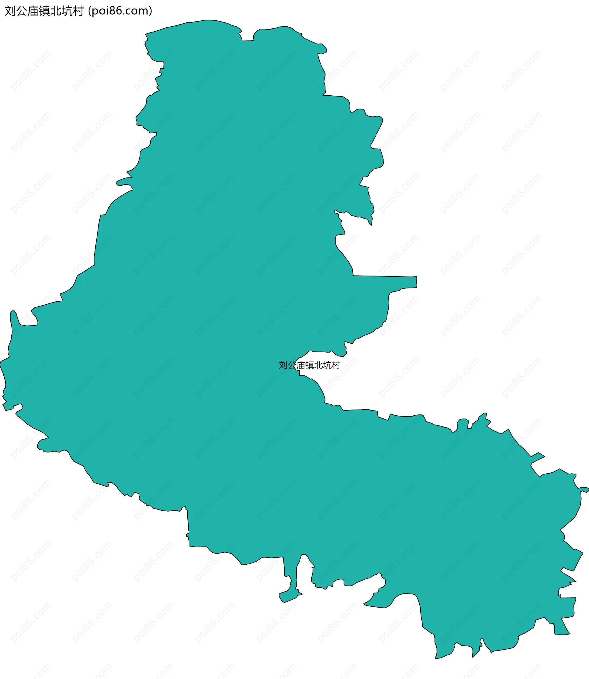 刘公庙镇北坑村边界地图