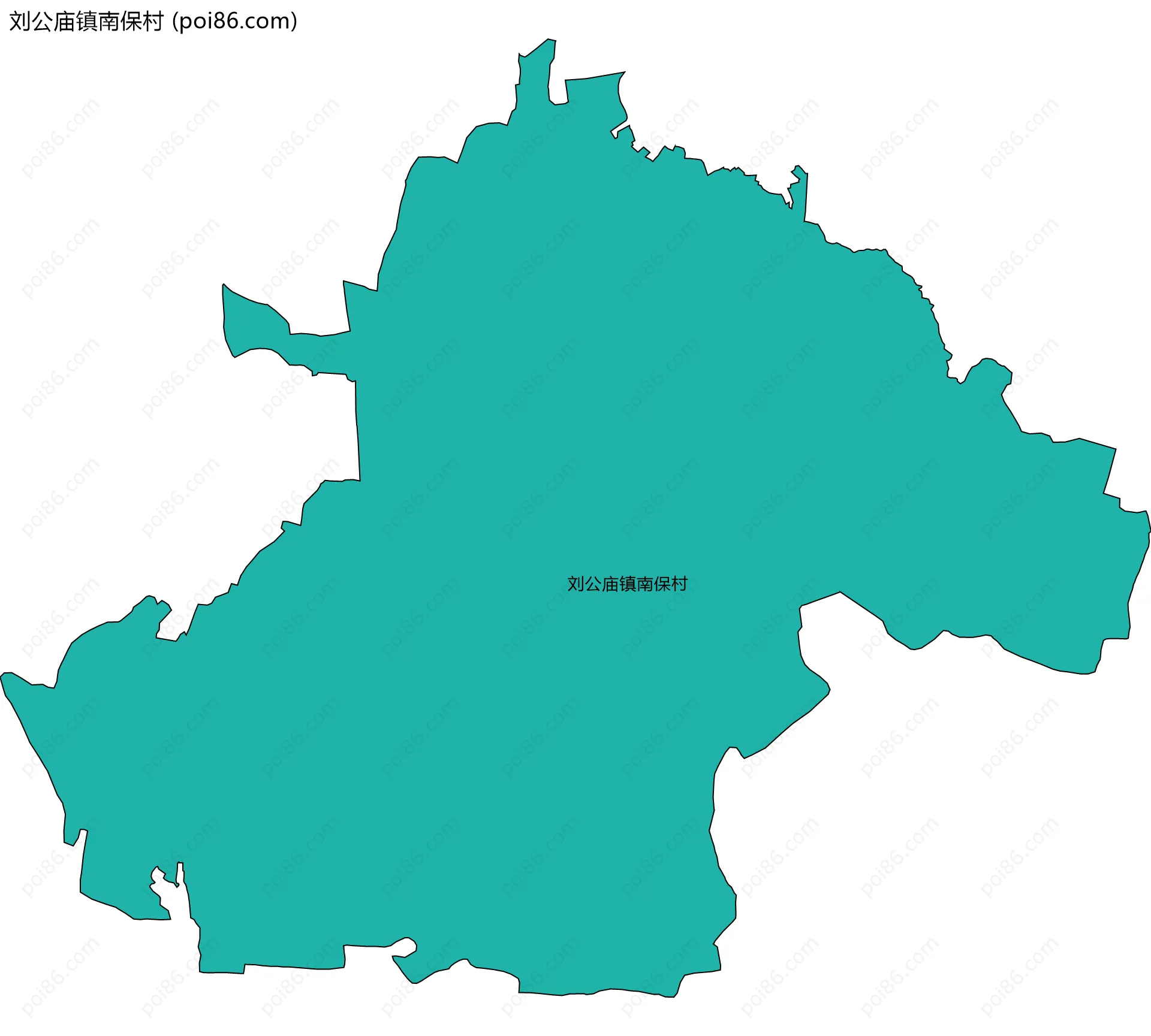 刘公庙镇南保村边界地图