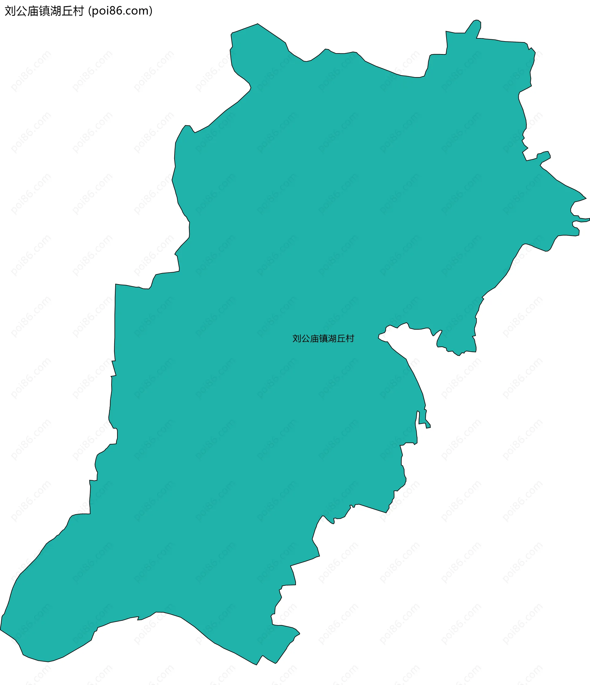 刘公庙镇湖丘村边界地图