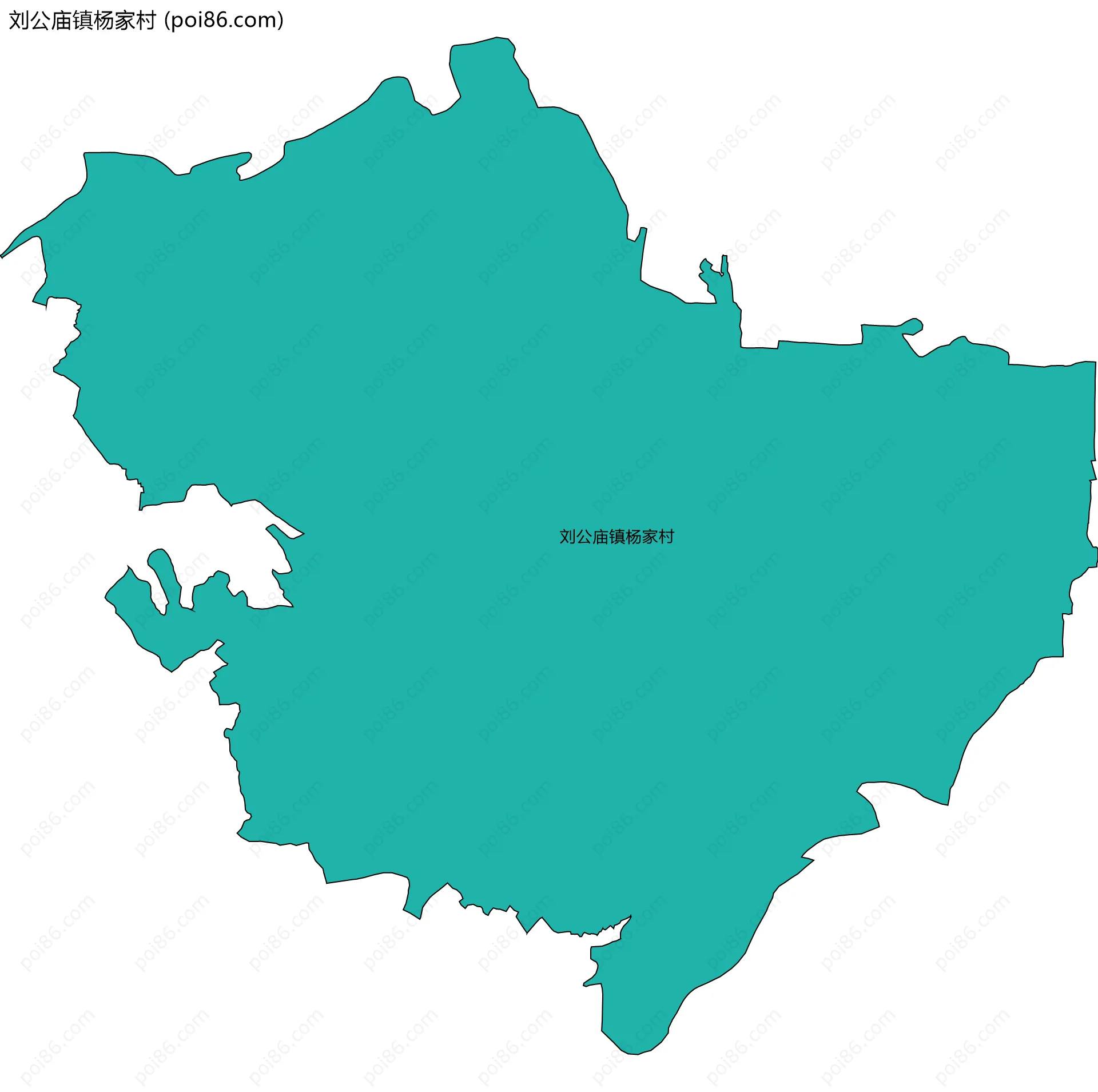 刘公庙镇杨家村边界地图