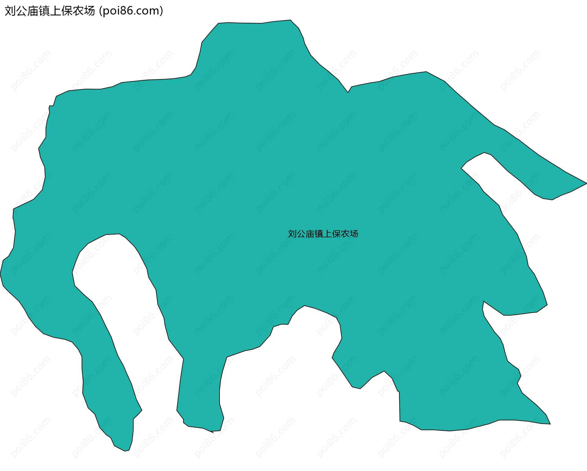 刘公庙镇上保农场边界地图