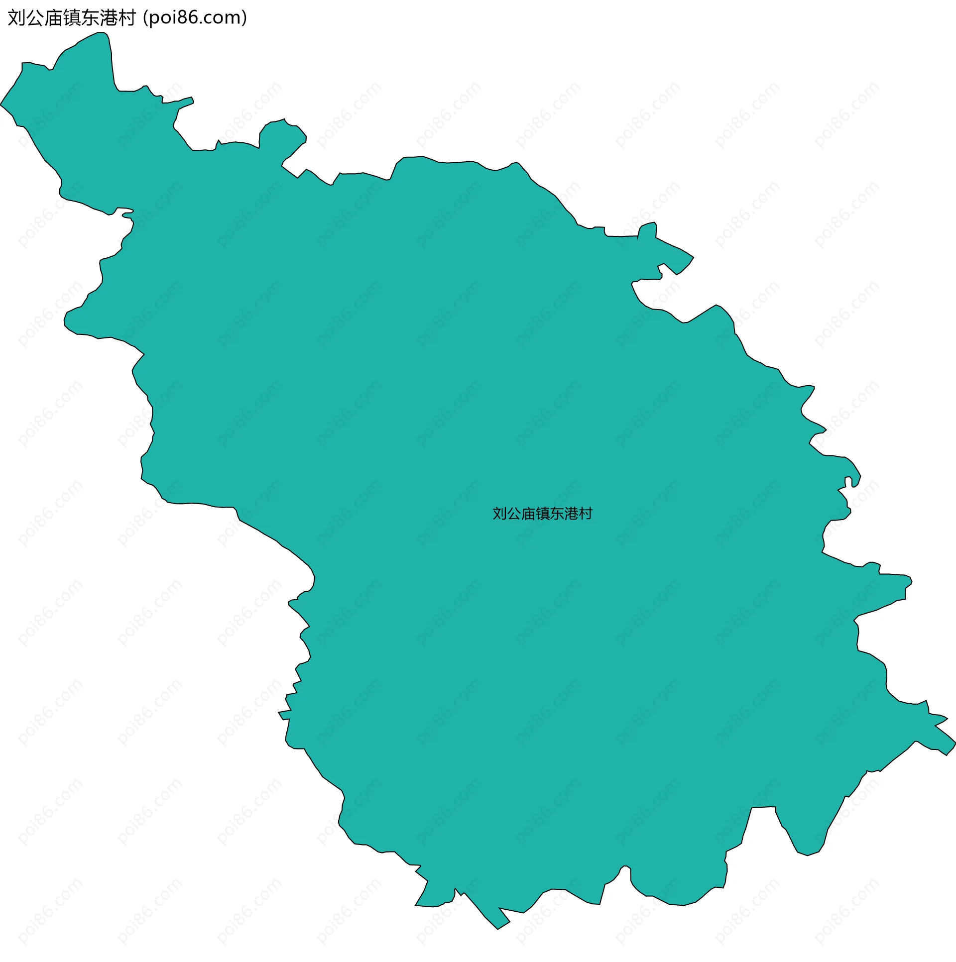 刘公庙镇东港村边界地图