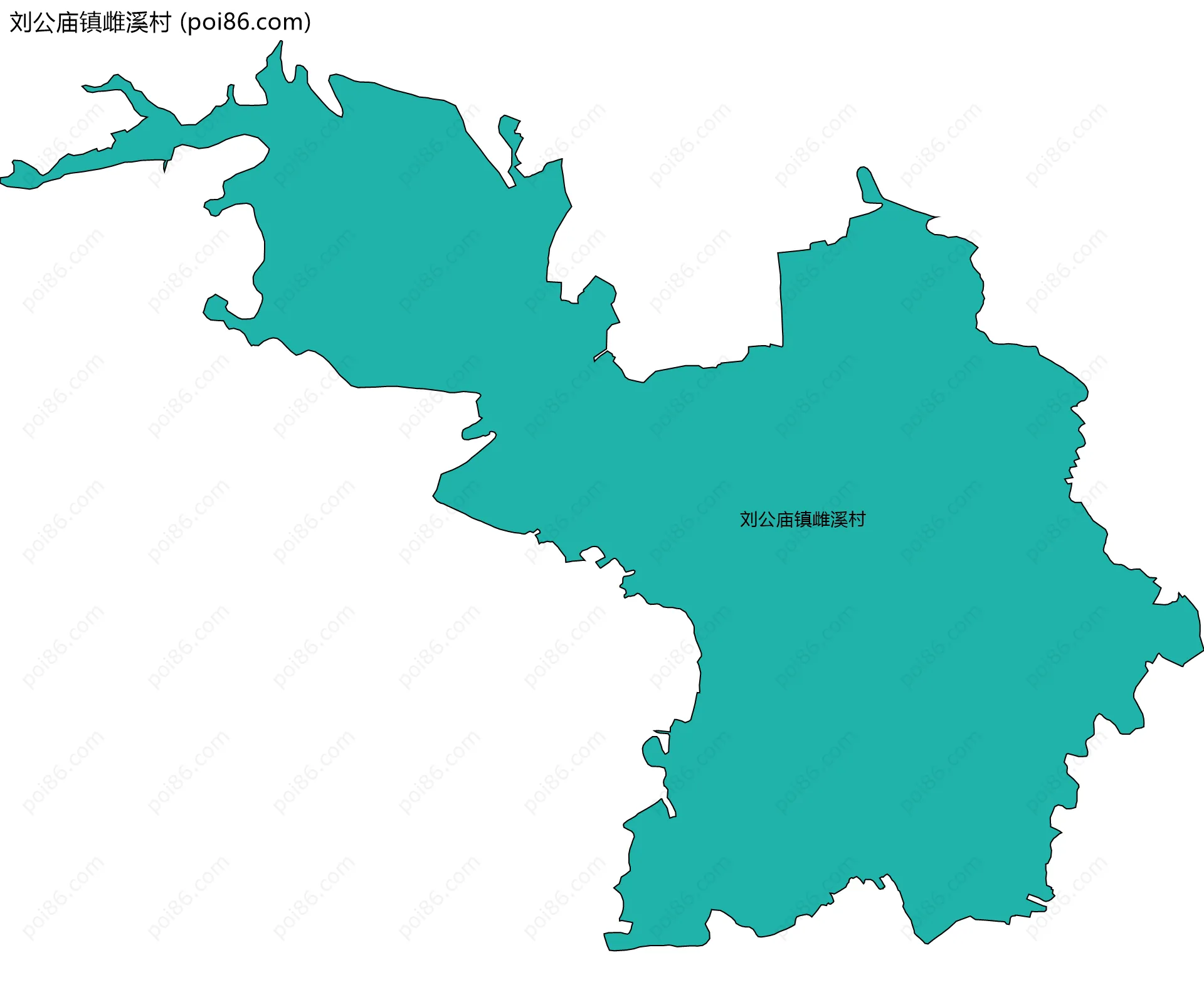 刘公庙镇雌溪村边界地图