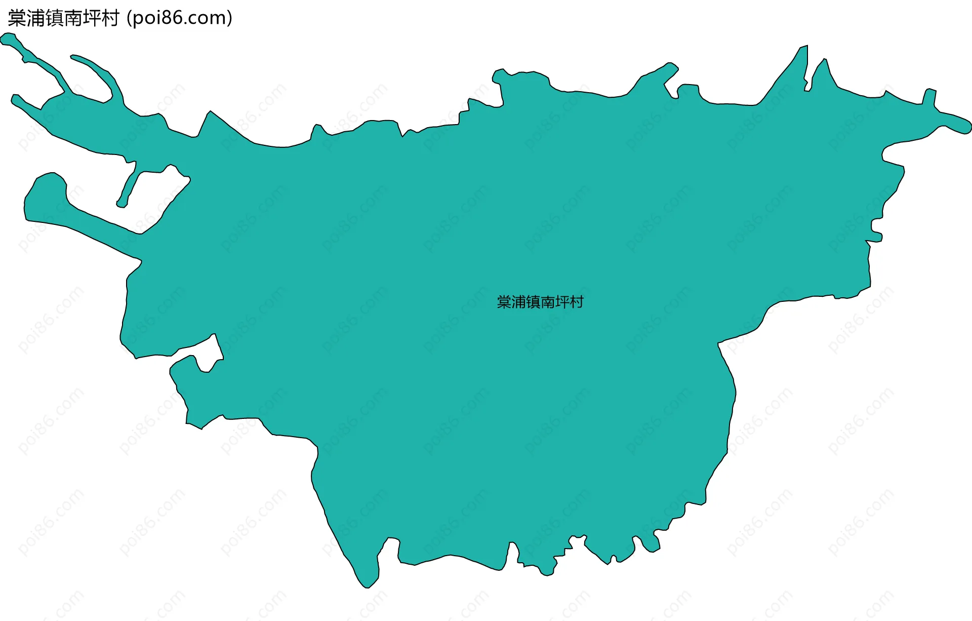 棠浦镇南坪村边界地图