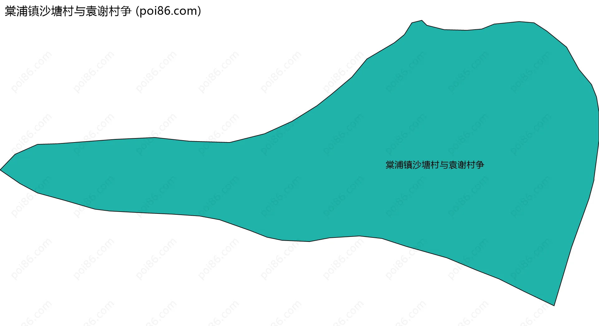棠浦镇沙塘村与袁谢村争边界地图