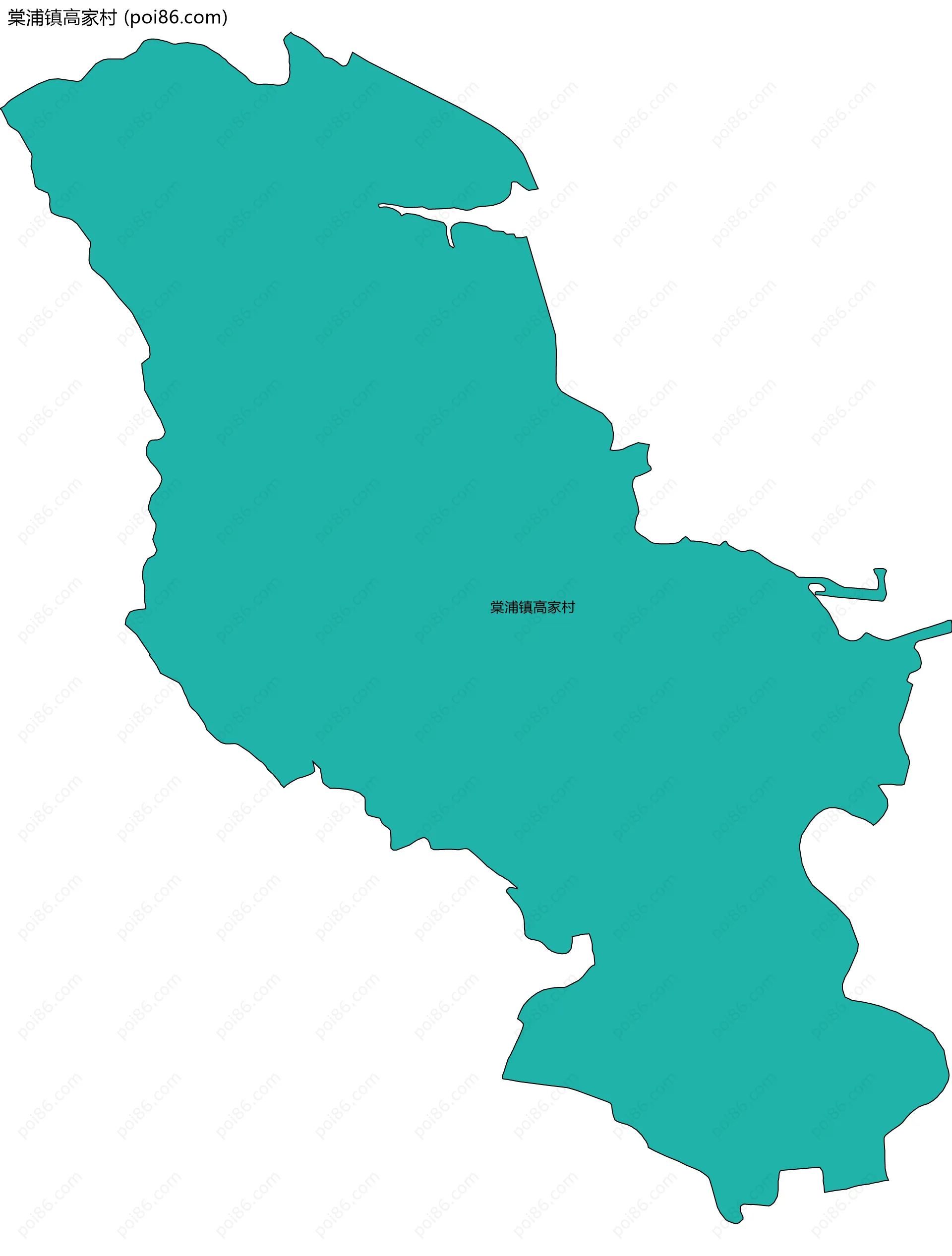 棠浦镇高家村边界地图