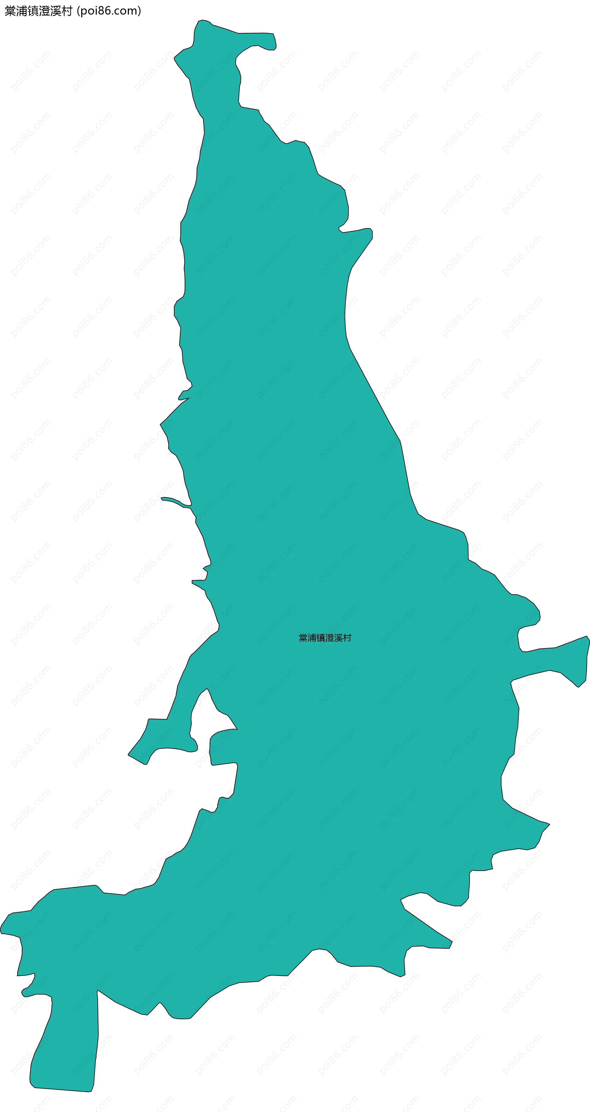 棠浦镇澄溪村边界地图