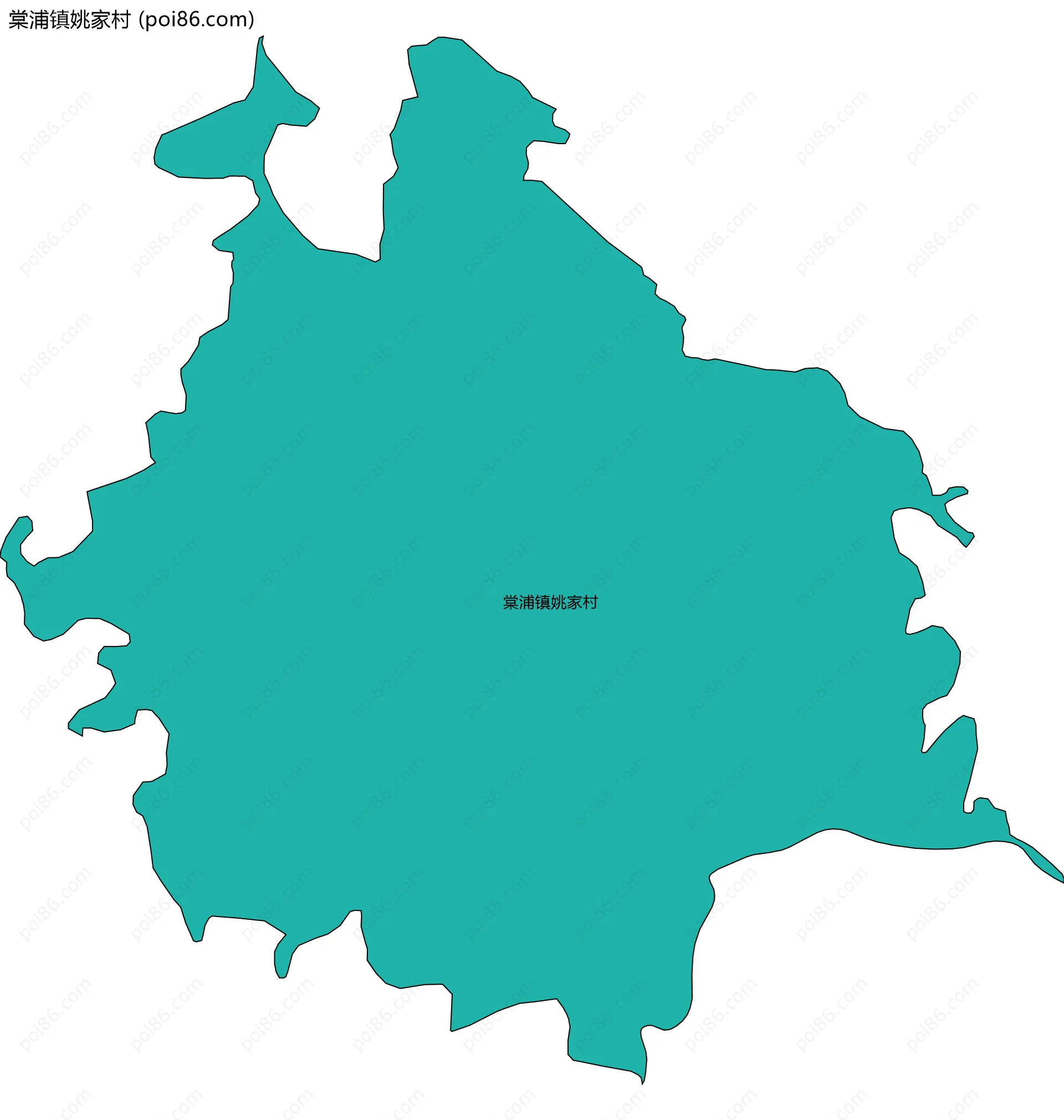 棠浦镇姚家村边界地图