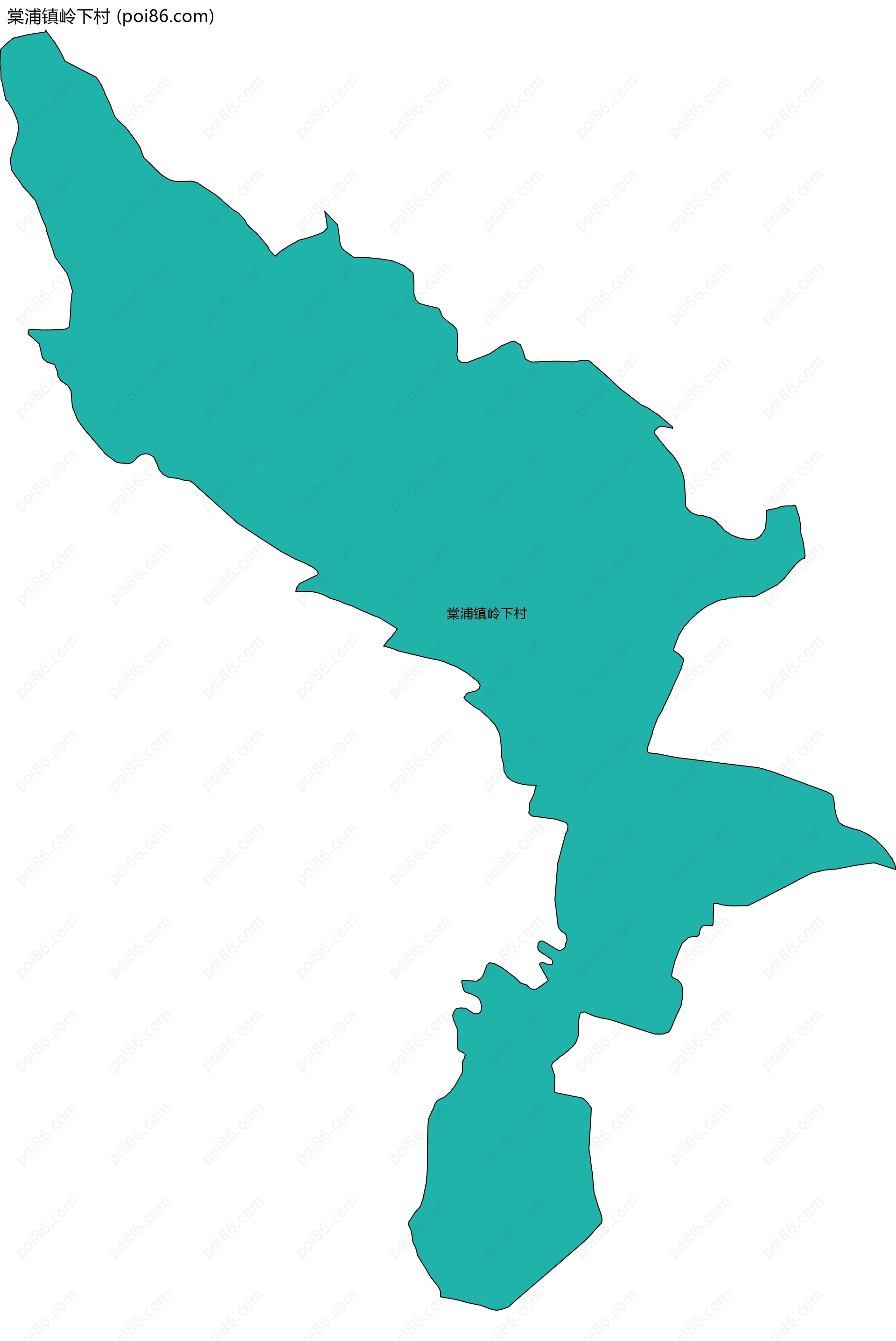 棠浦镇岭下村边界地图