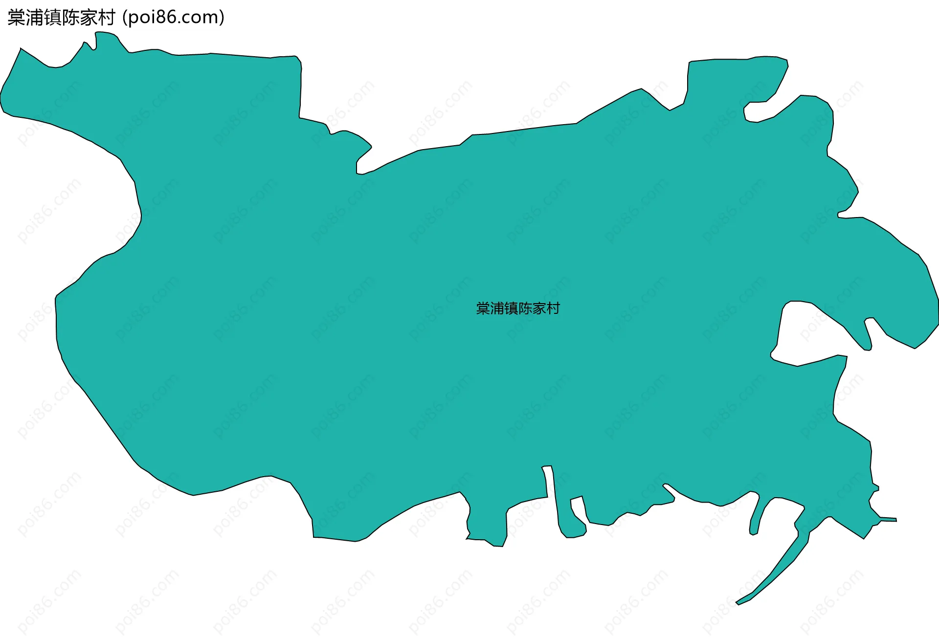 棠浦镇陈家村边界地图