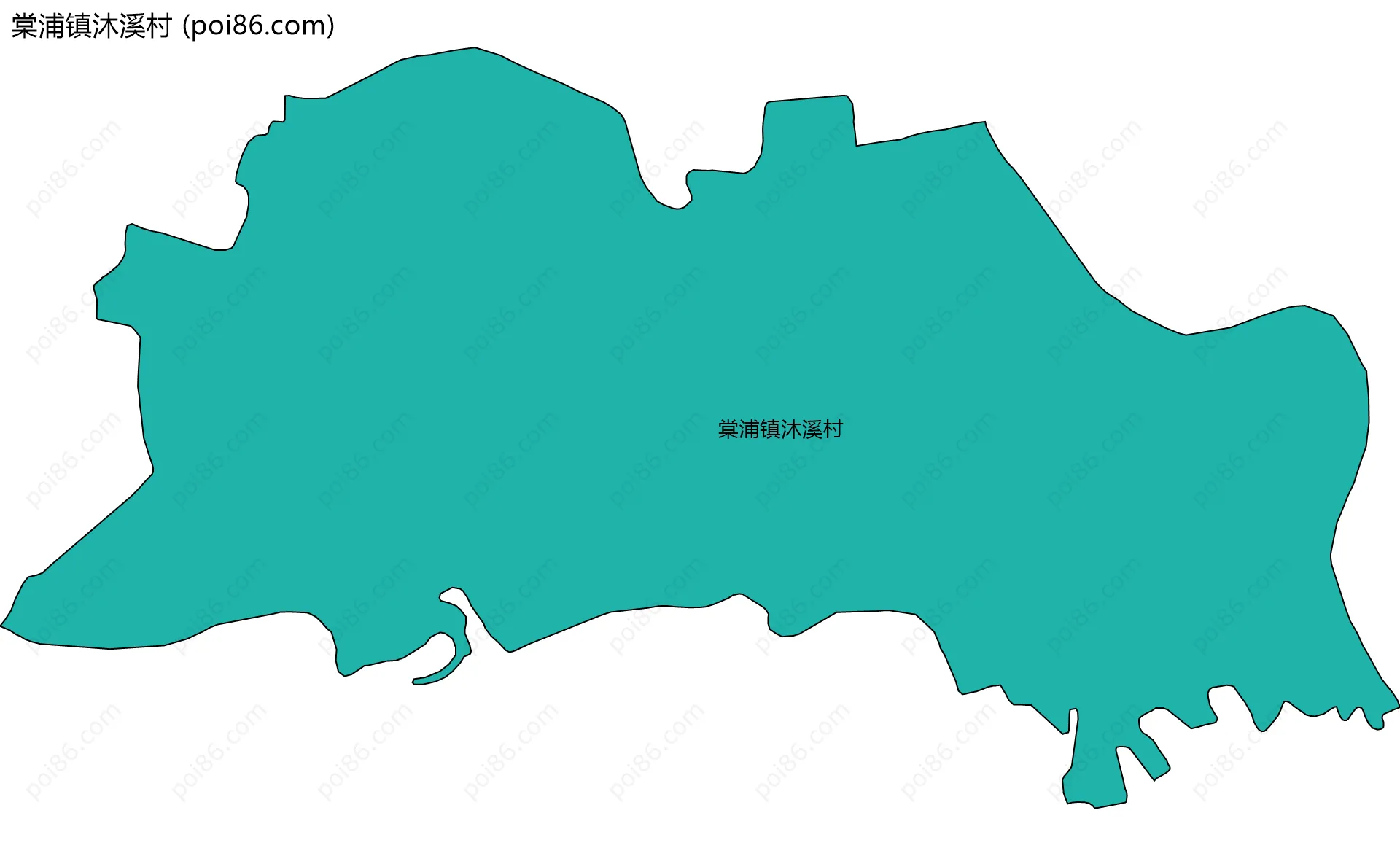 棠浦镇沐溪村边界地图