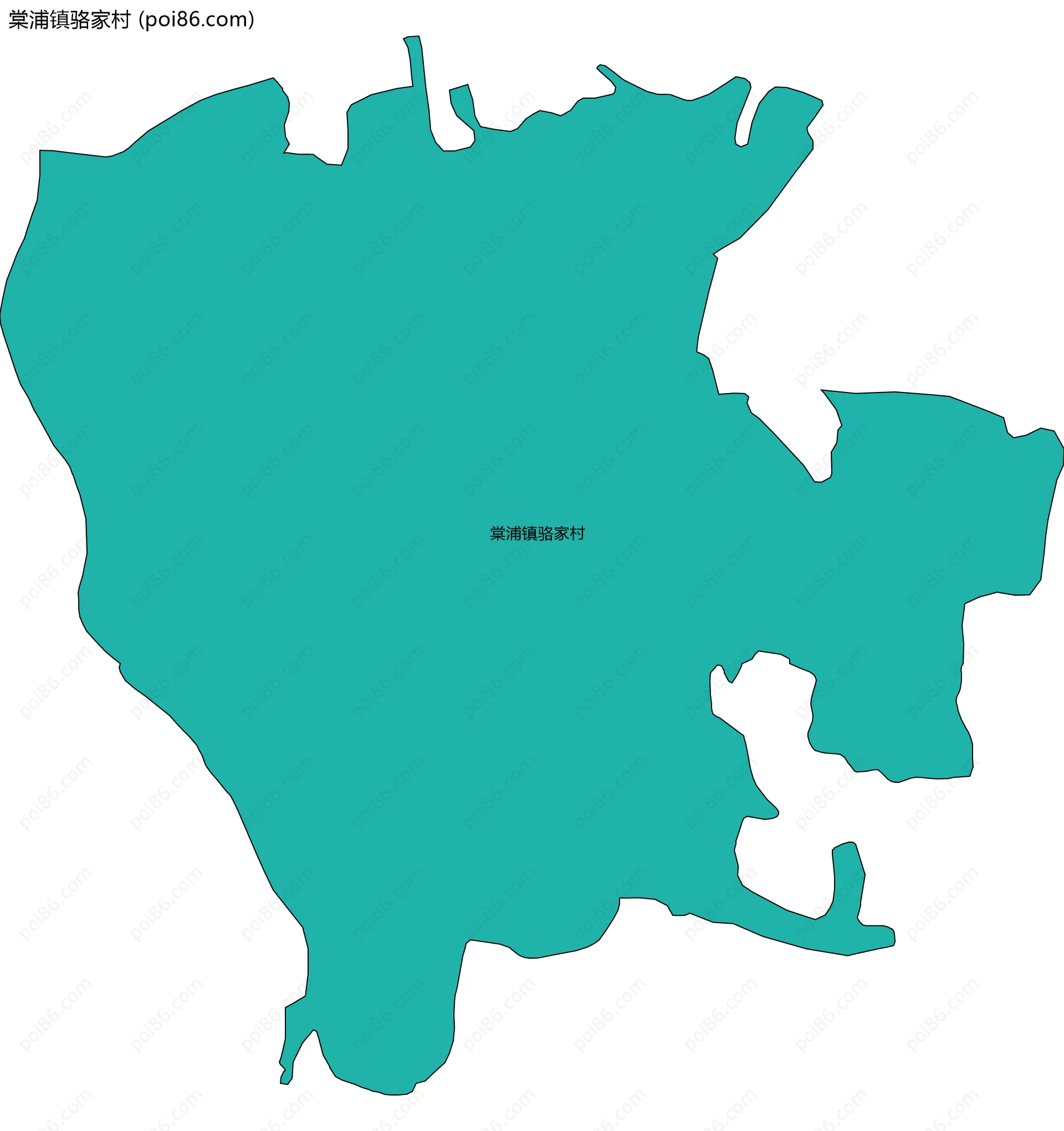 棠浦镇骆家村边界地图