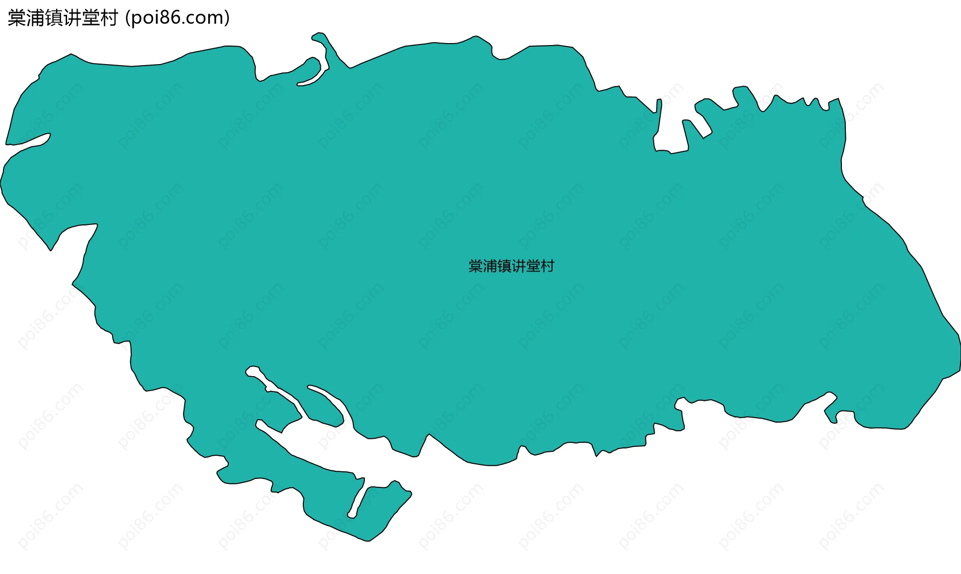 棠浦镇讲堂村边界地图